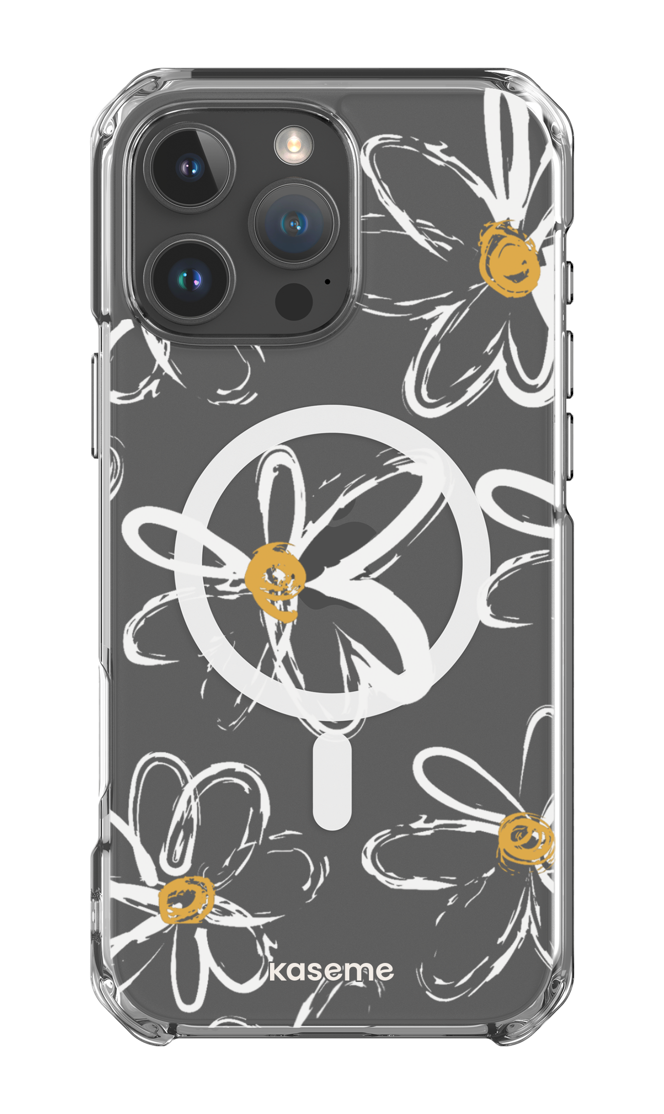 iPhone 16 Pro Max Clear Case Magsafe Give me flowers Clear Case -