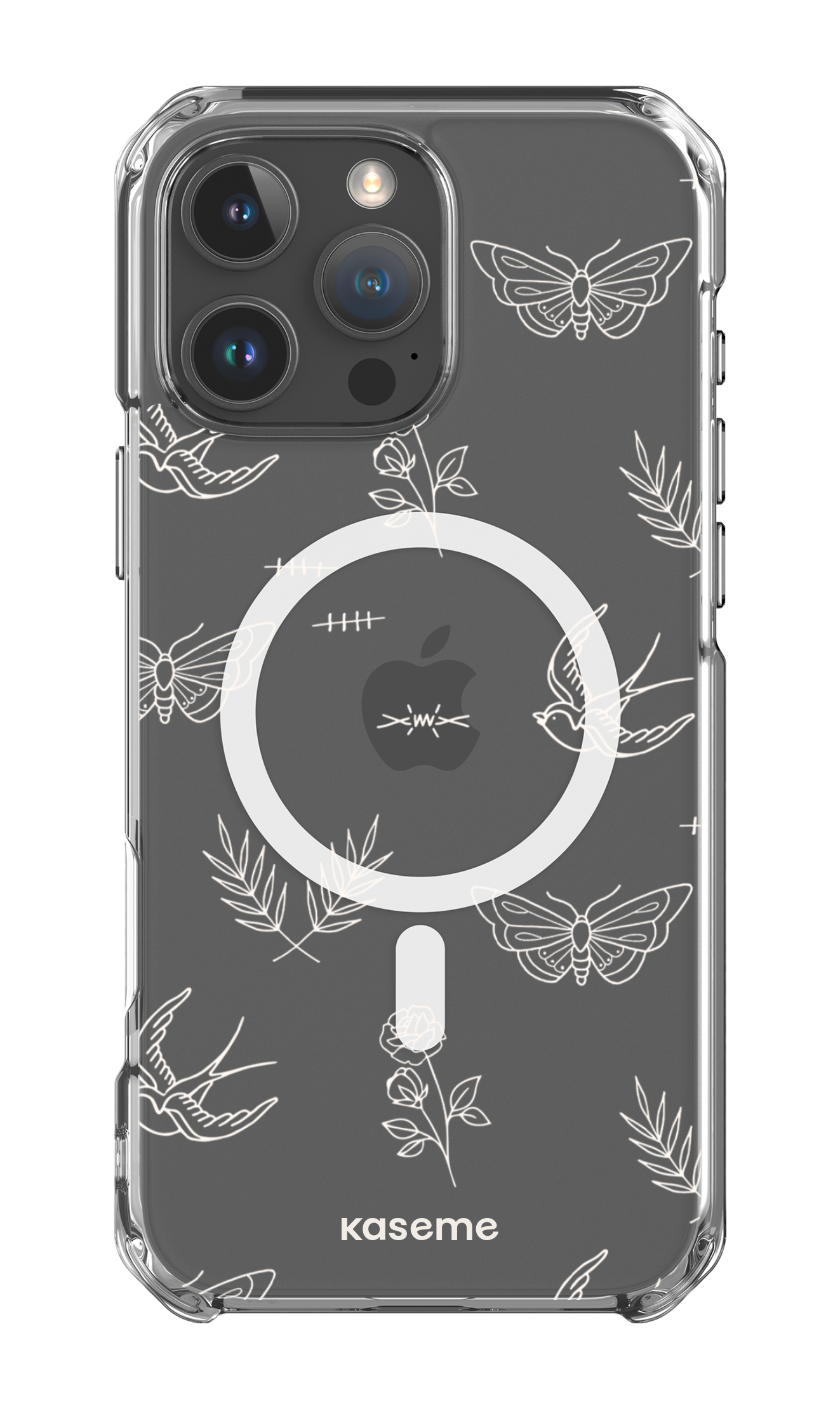 iPhone 16 Pro Max Clear Case Magsafe Ink white clear case -
