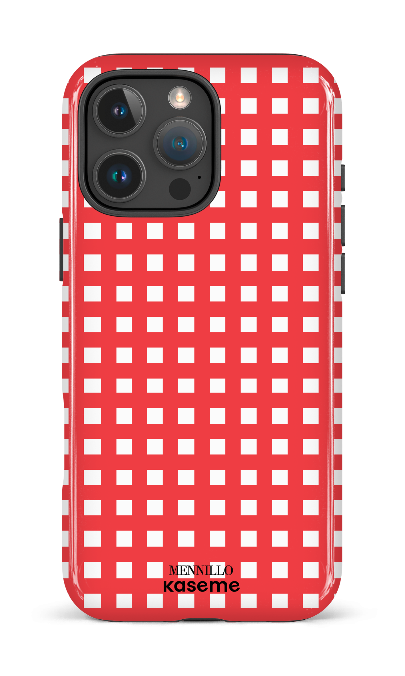 iPhone 16 Pro Max Impact Case Chekered Red -