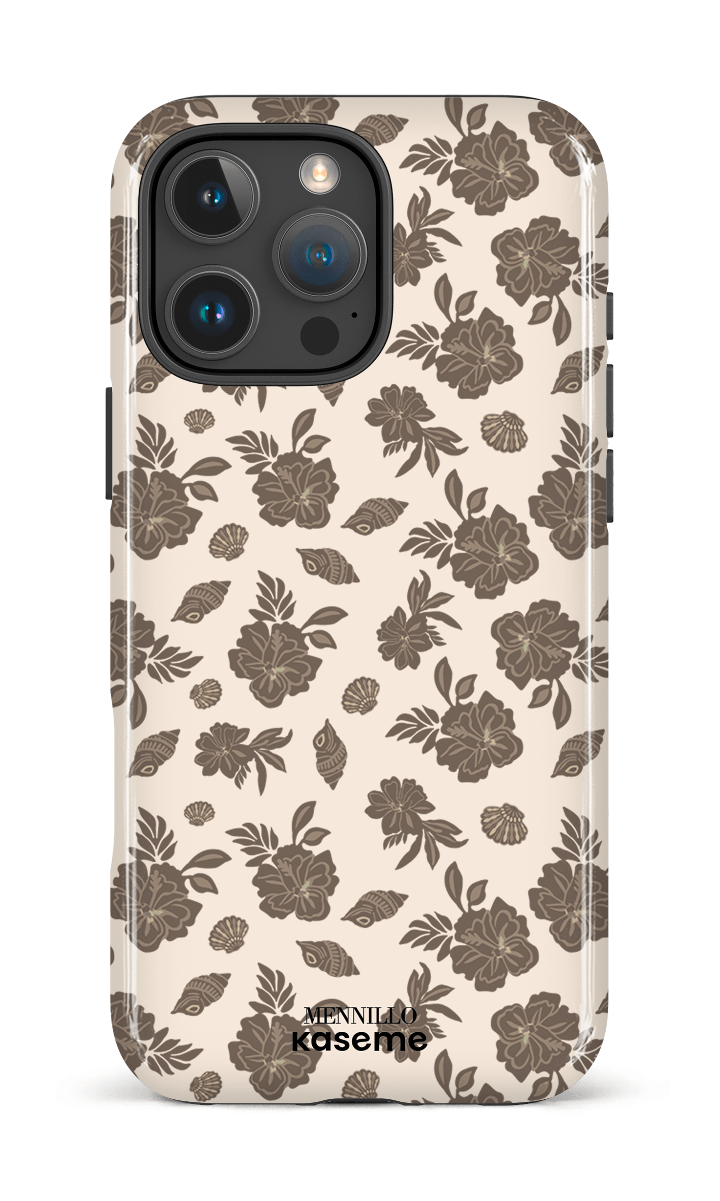 iPhone 16 Pro Max Impact Case Floral Brown by Mennillo -