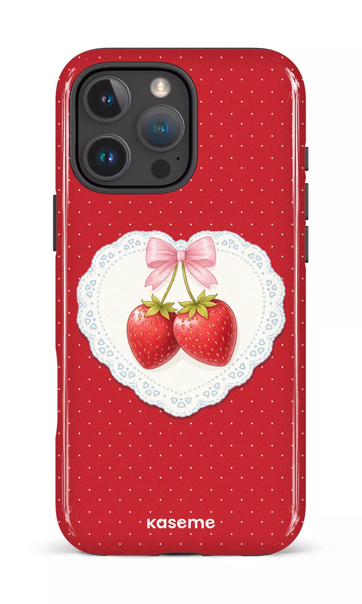 iPhone 16 Pro Max Impact Case Fresa Lace Red -