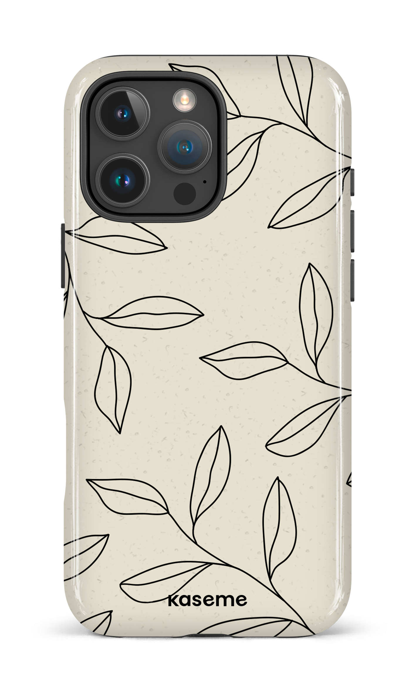 iPhone 16 Pro Max Impact Case Gloomy Beige and Black -