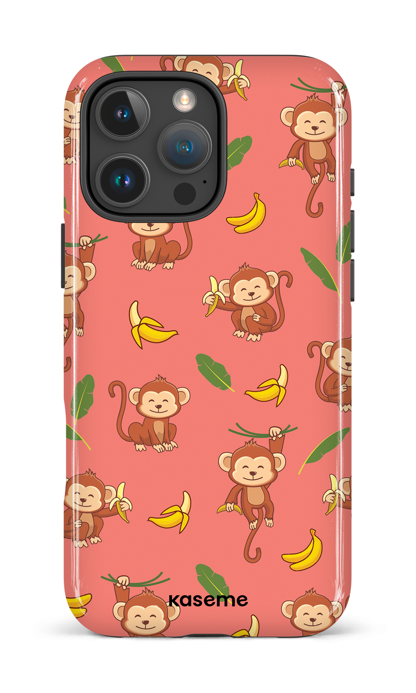 iPhone 16 Pro Max Impact Case Happy Monkey red -