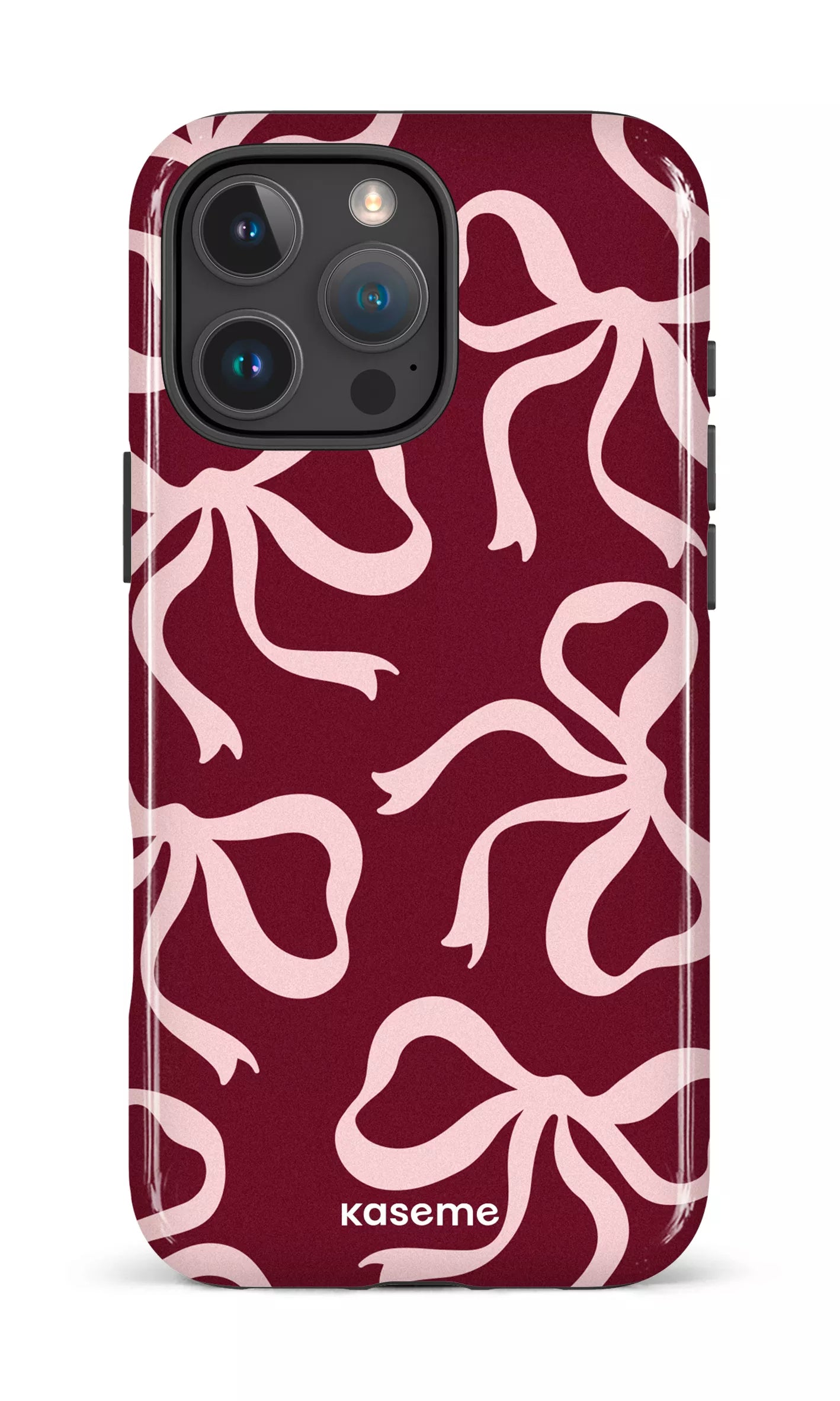iPhone 16 Pro Max Impact Case Lace Burgundy & Pink -