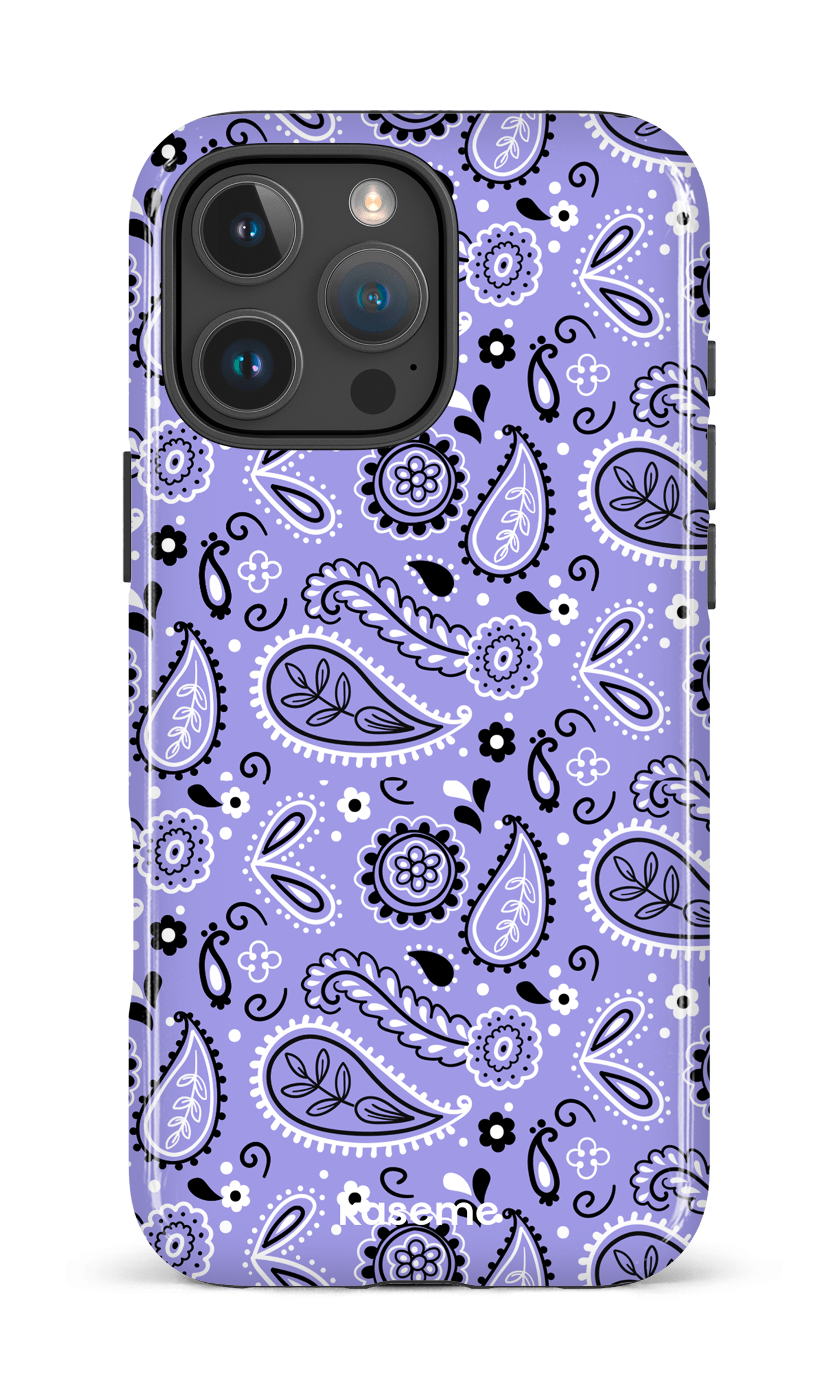 iPhone 16 Pro Max Impact Case Paisley Purple -