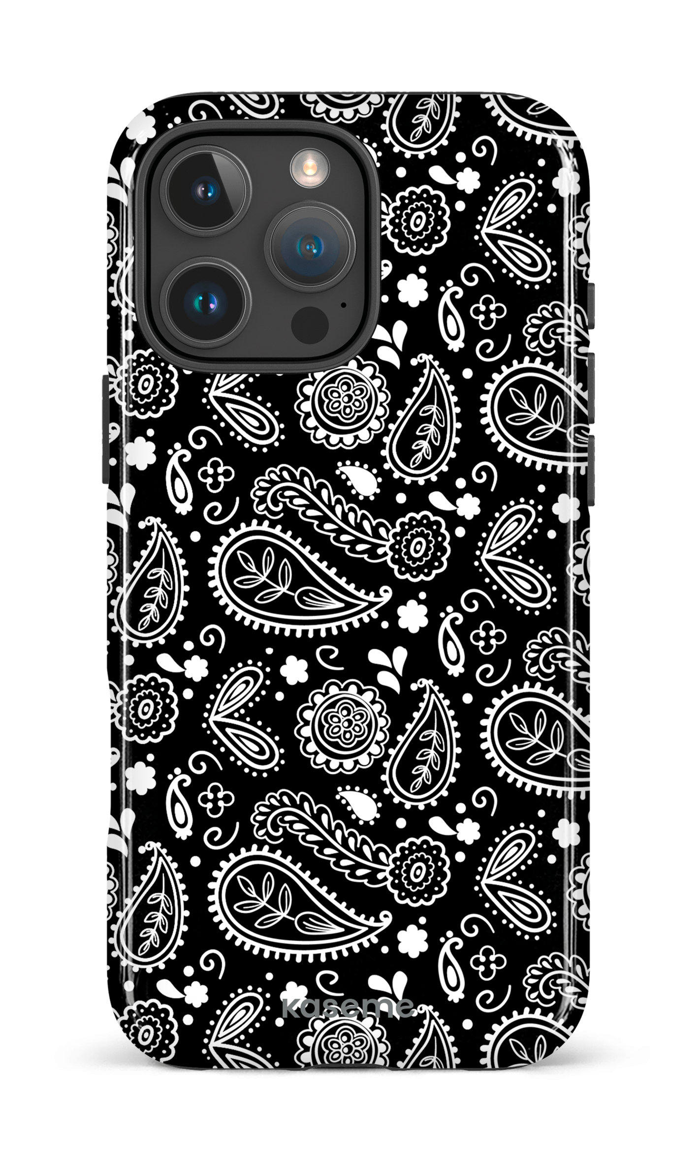 iPhone 16 Pro Max Impact Case Paisley black -