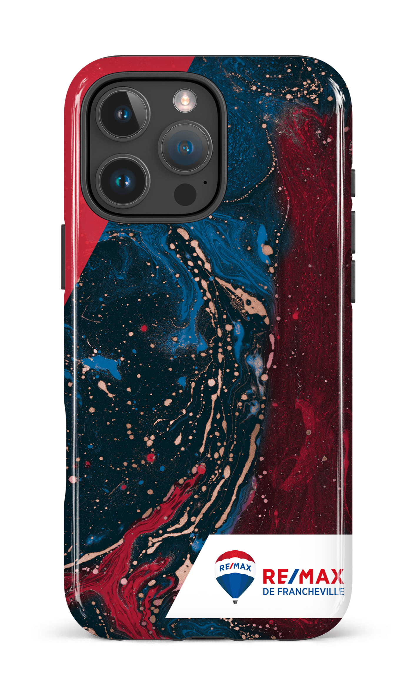 iPhone 16 Pro Max Impact Case Peinture marbrée sombre de Francheville -