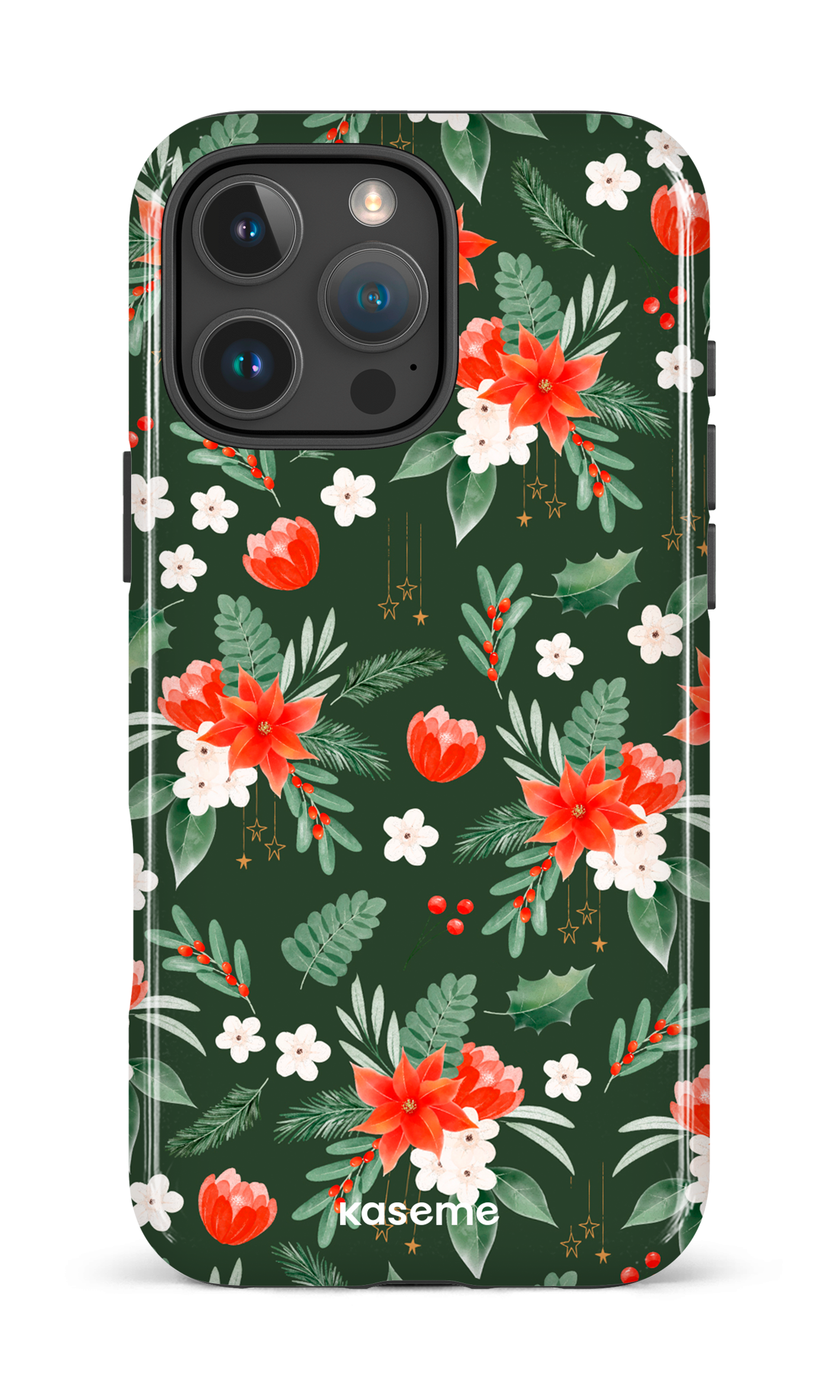 iPhone 16 Pro Max Impact Case Poinsettia -