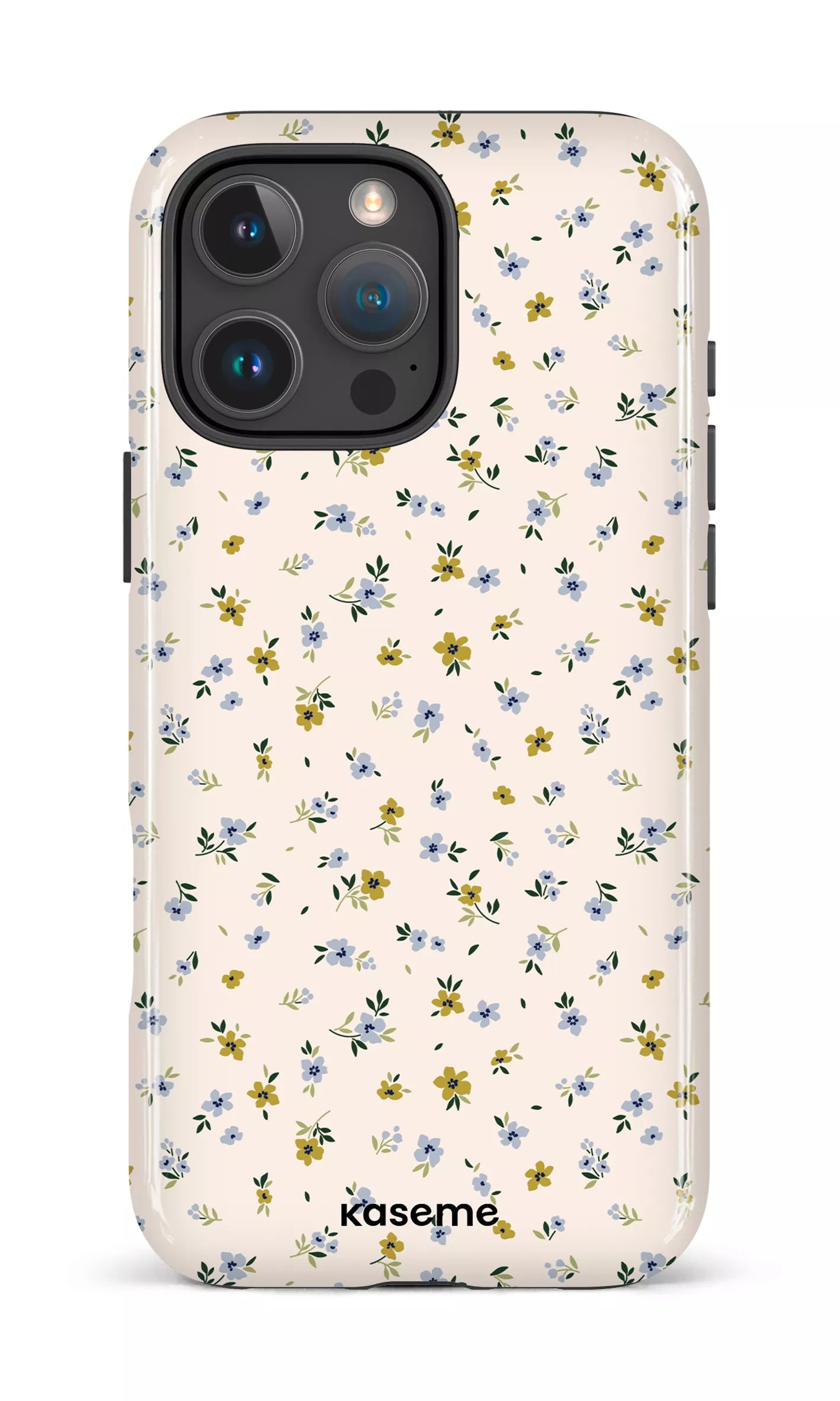 iPhone 16 Pro Max Impact Case Porcelain Blossom Blue -