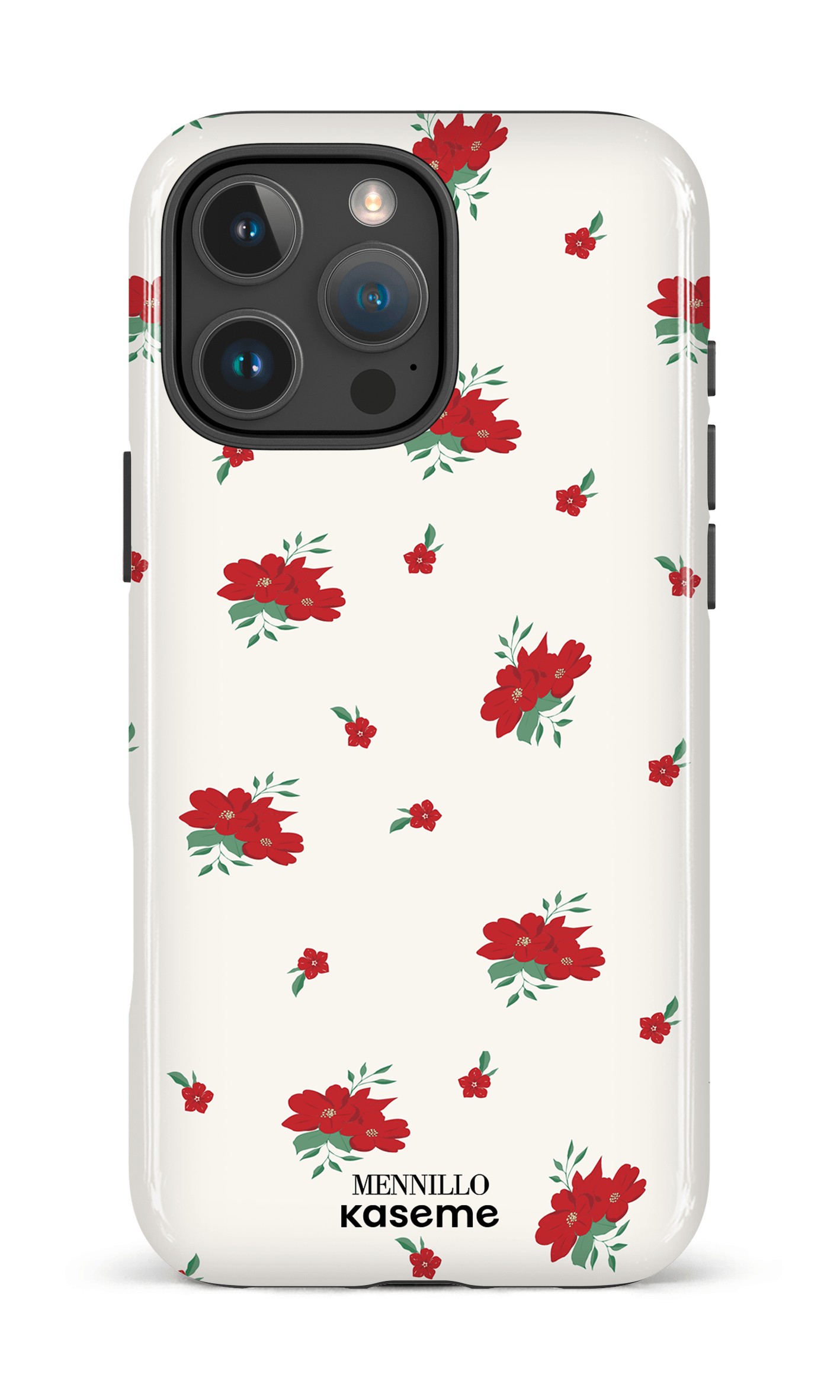 iPhone 16 Pro Max Impact Case Red Roses by Mennillo -