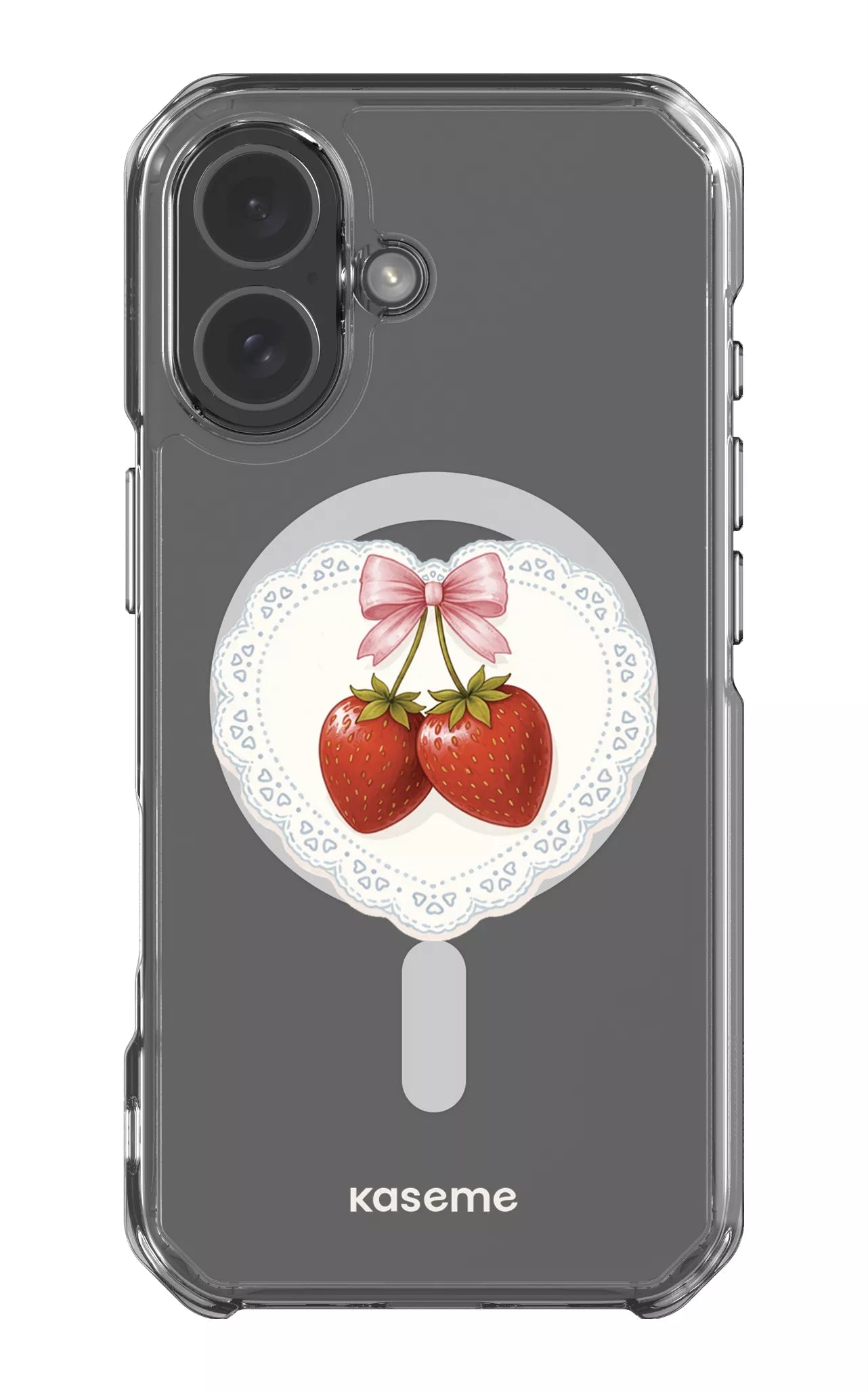 iPhone 17 Clear Case Magsafe Fresa Lace Clear Case -