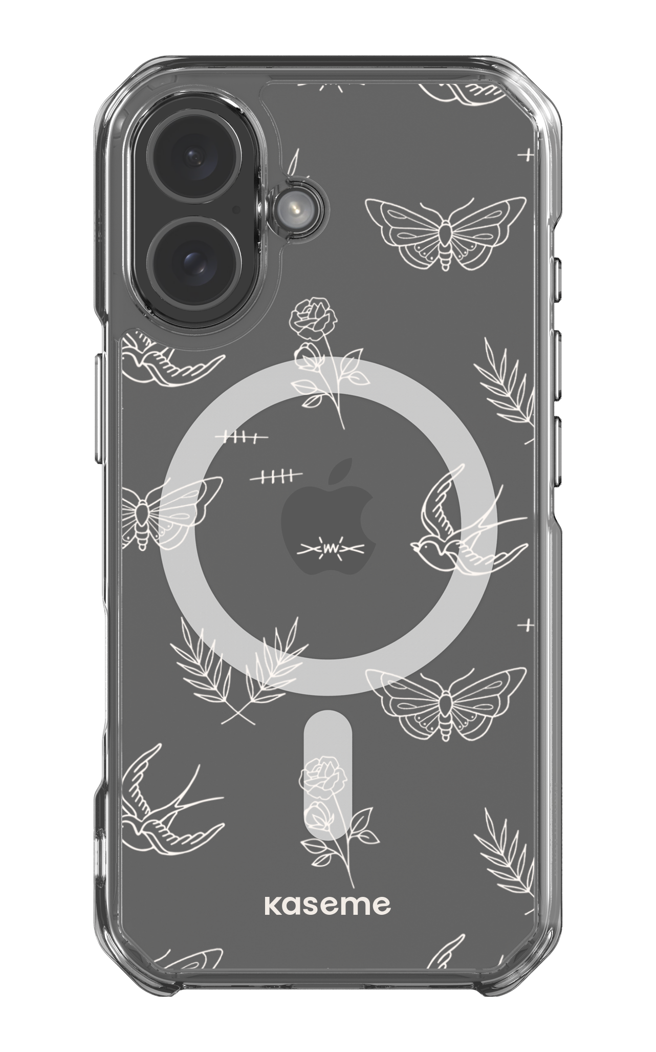 iPhone 17 Clear Case Magsafe Ink white Clear Case -