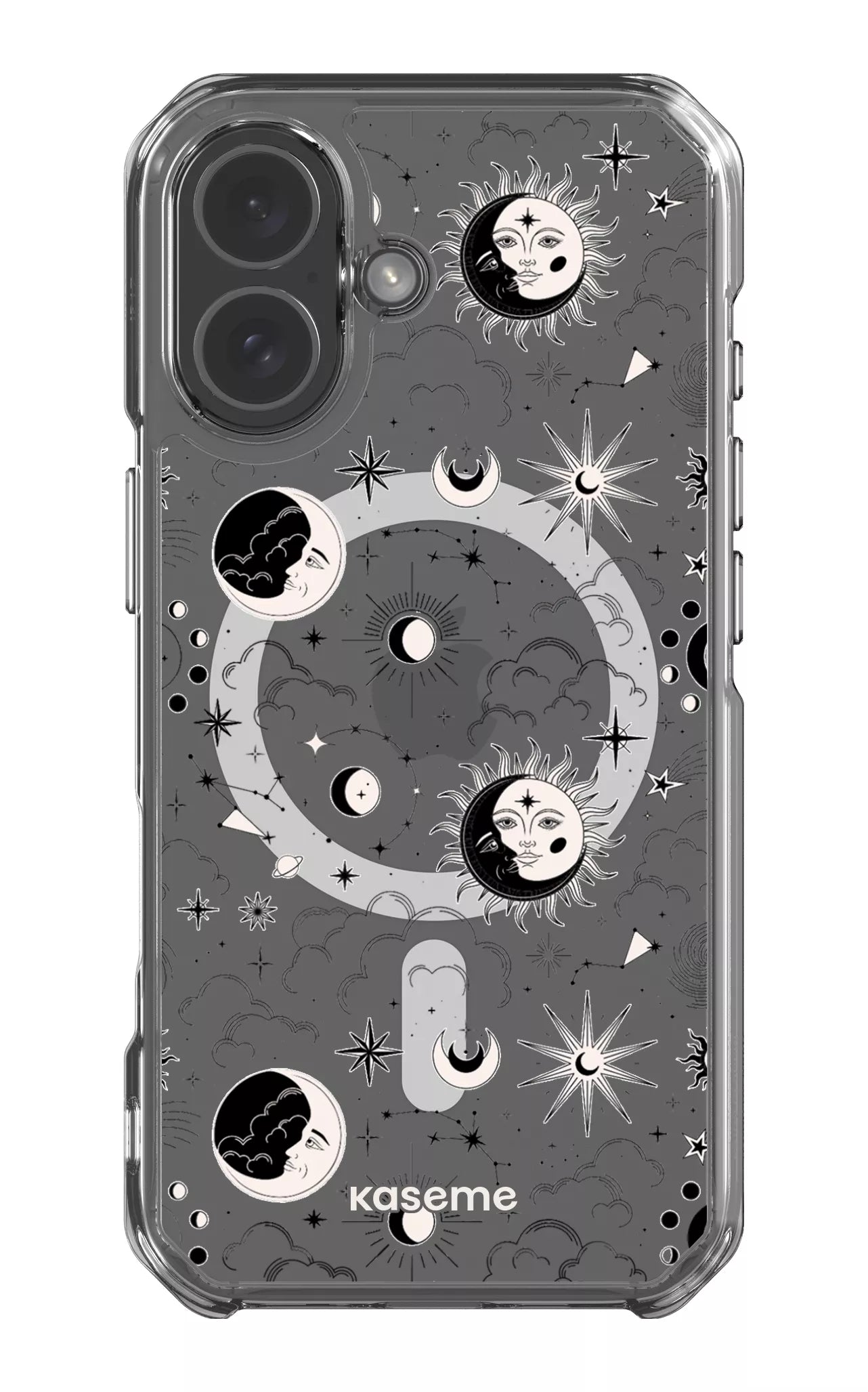 iPhone 17 Clear Case Magsafe Milky Way Black Clear Case -