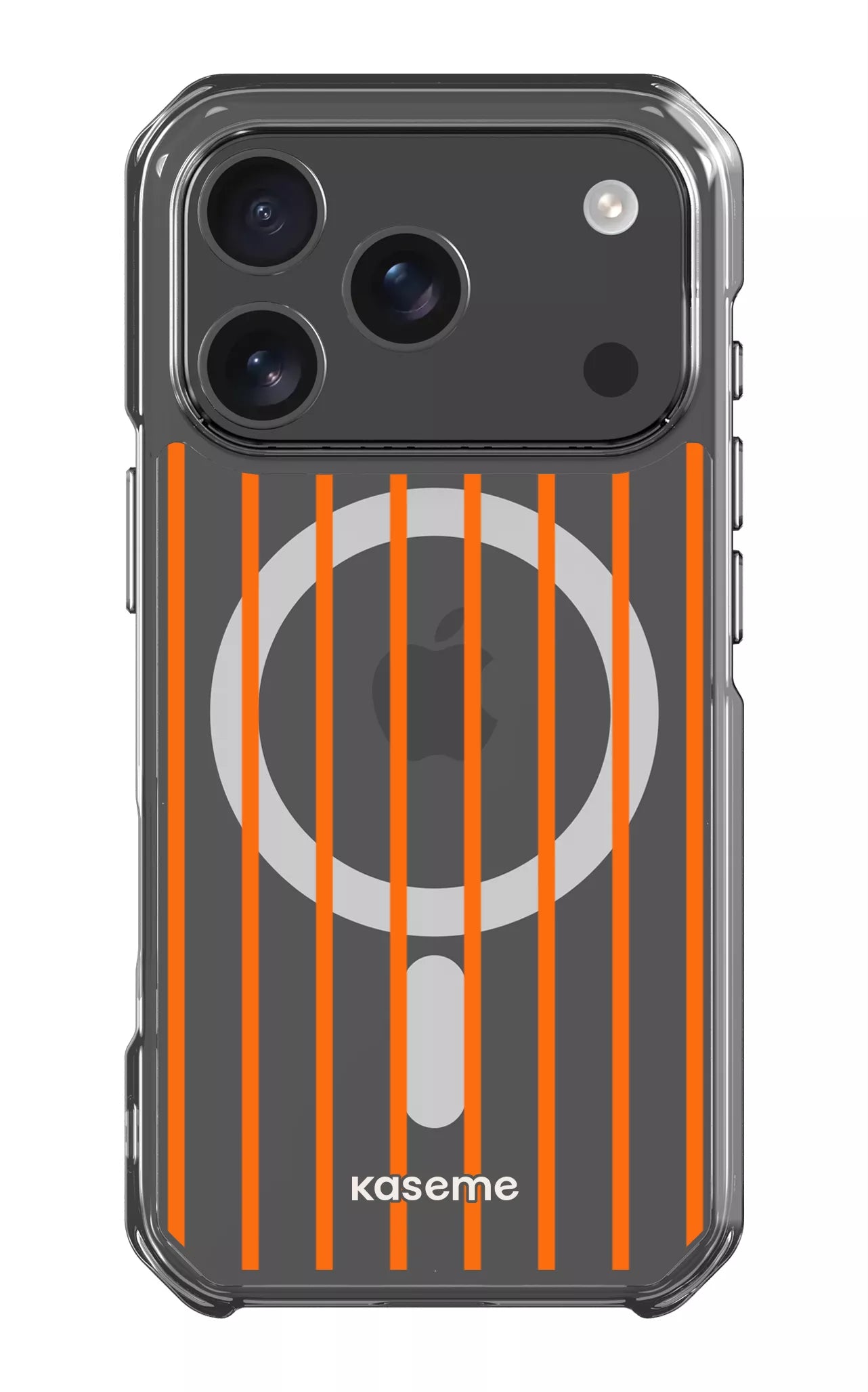 iPhone 17 Pro Clear Case Magsafe Dolce Striscia Orange Clear Case -