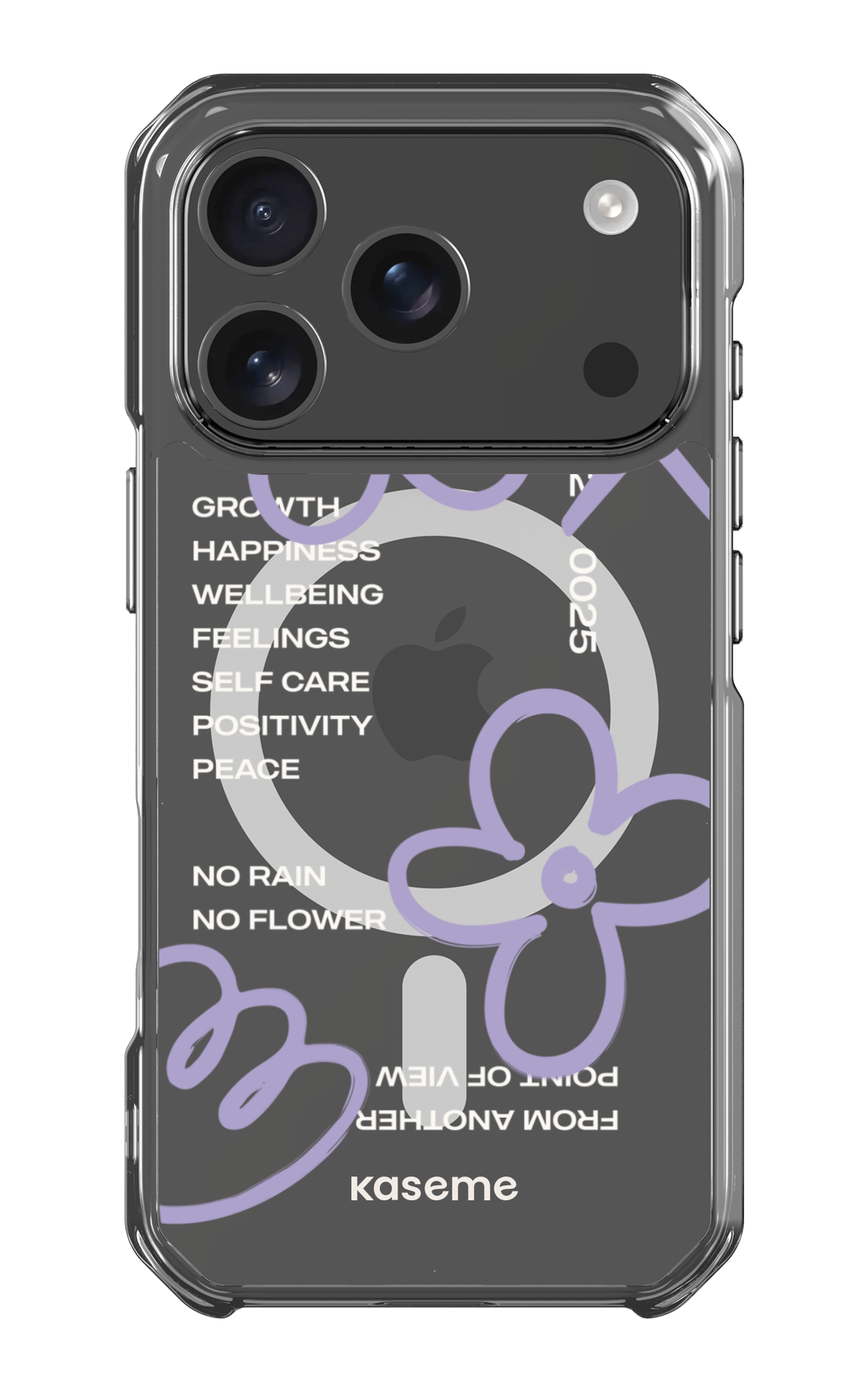 iPhone 17 Pro Clear Case Magsafe Feelings purple Clear Case -