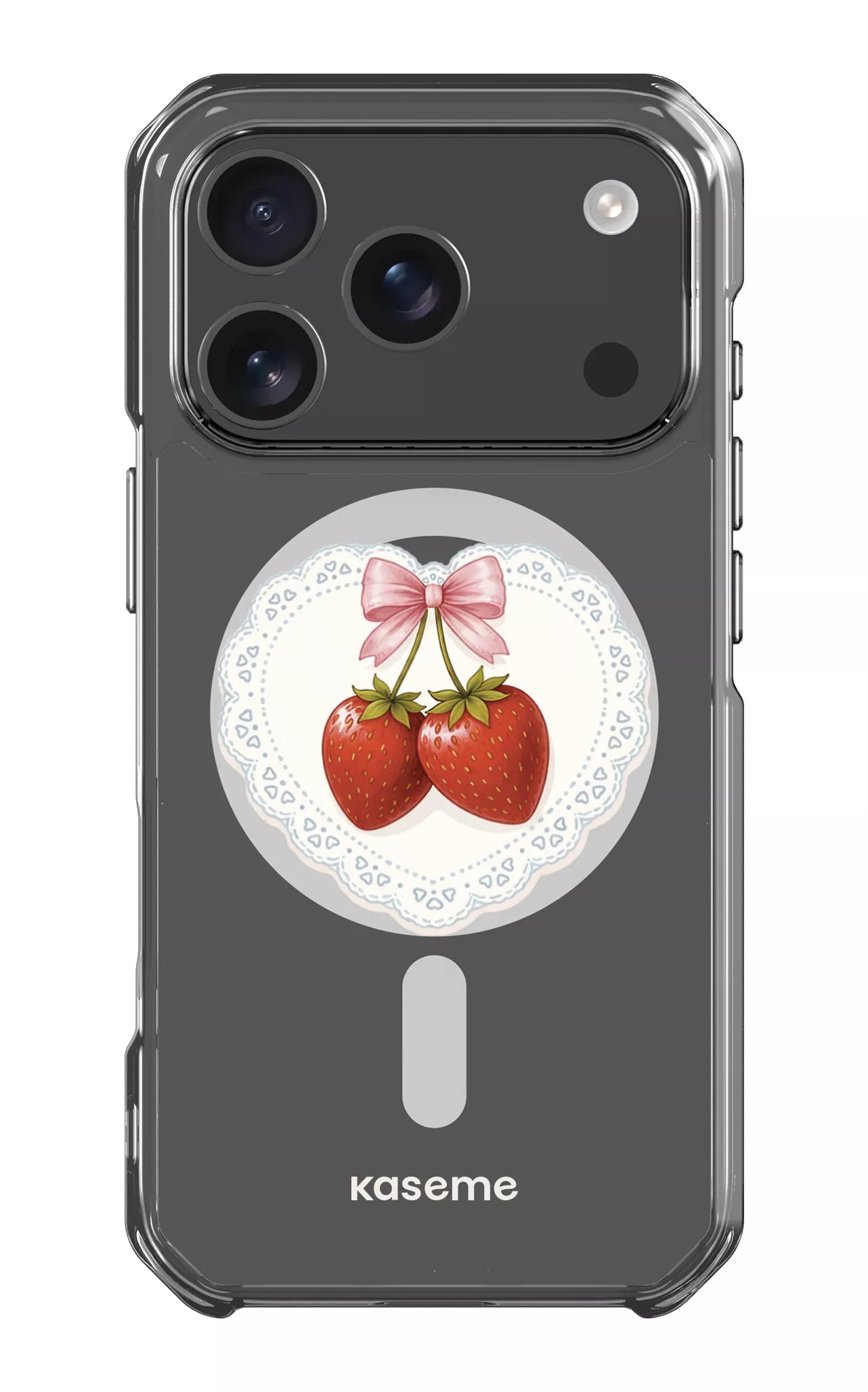 iPhone 17 Pro Clear Case Magsafe Fresa Lace Clear Case -