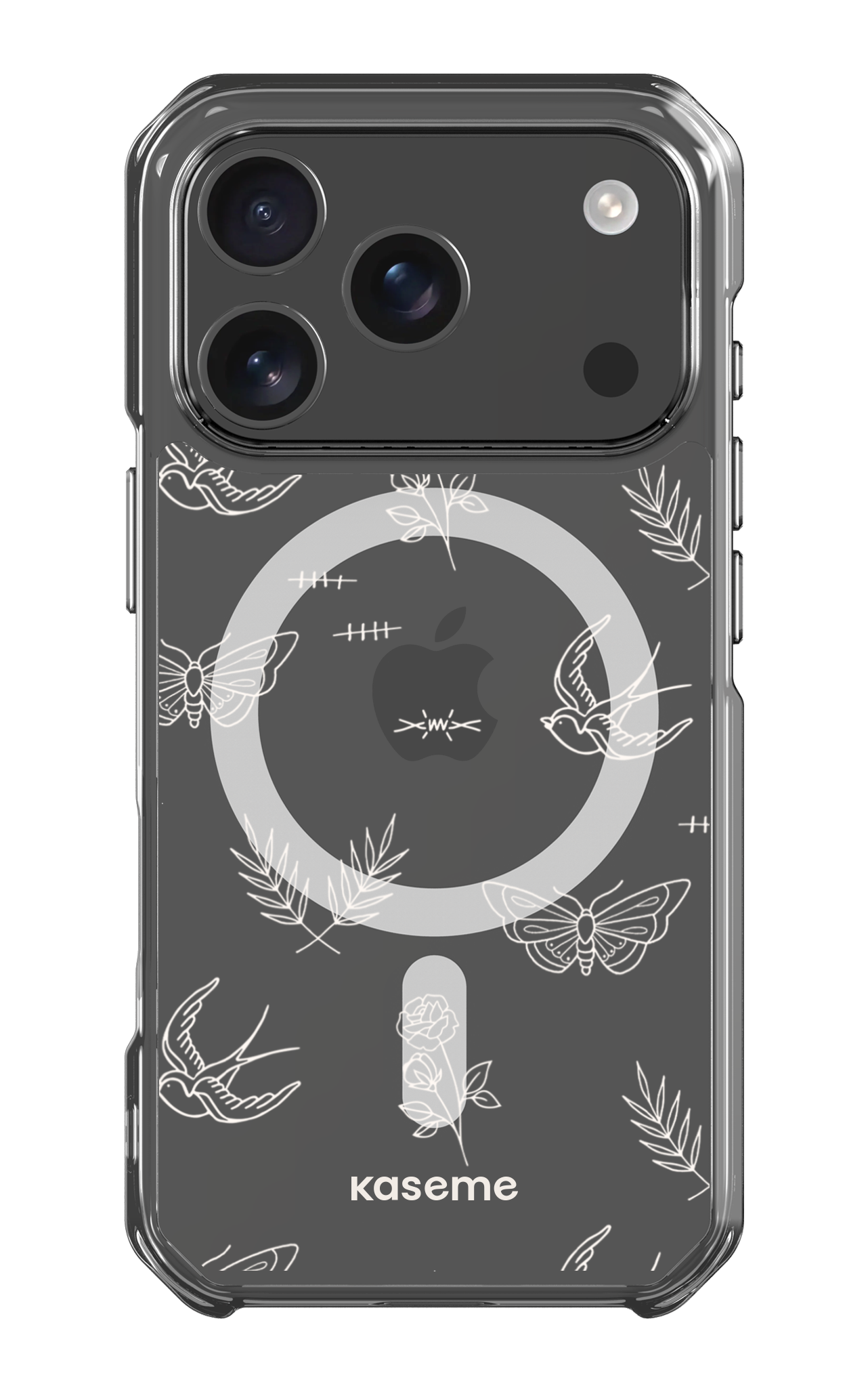 iPhone 17 Pro Clear Case Magsafe Ink white Clear Case -