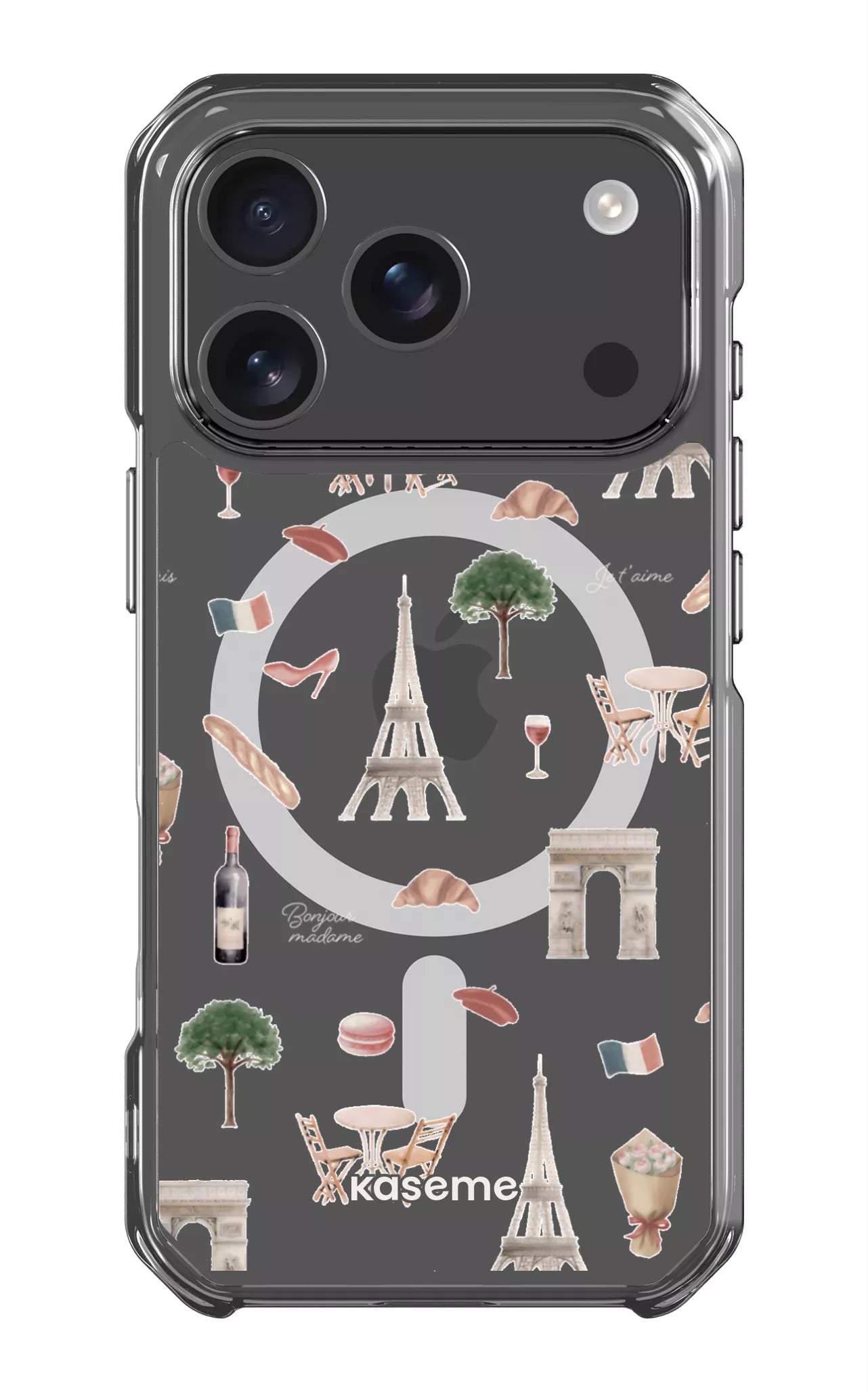 iPhone 17 Pro Clear Case Magsafe Je t'aime Paris Clear Case -