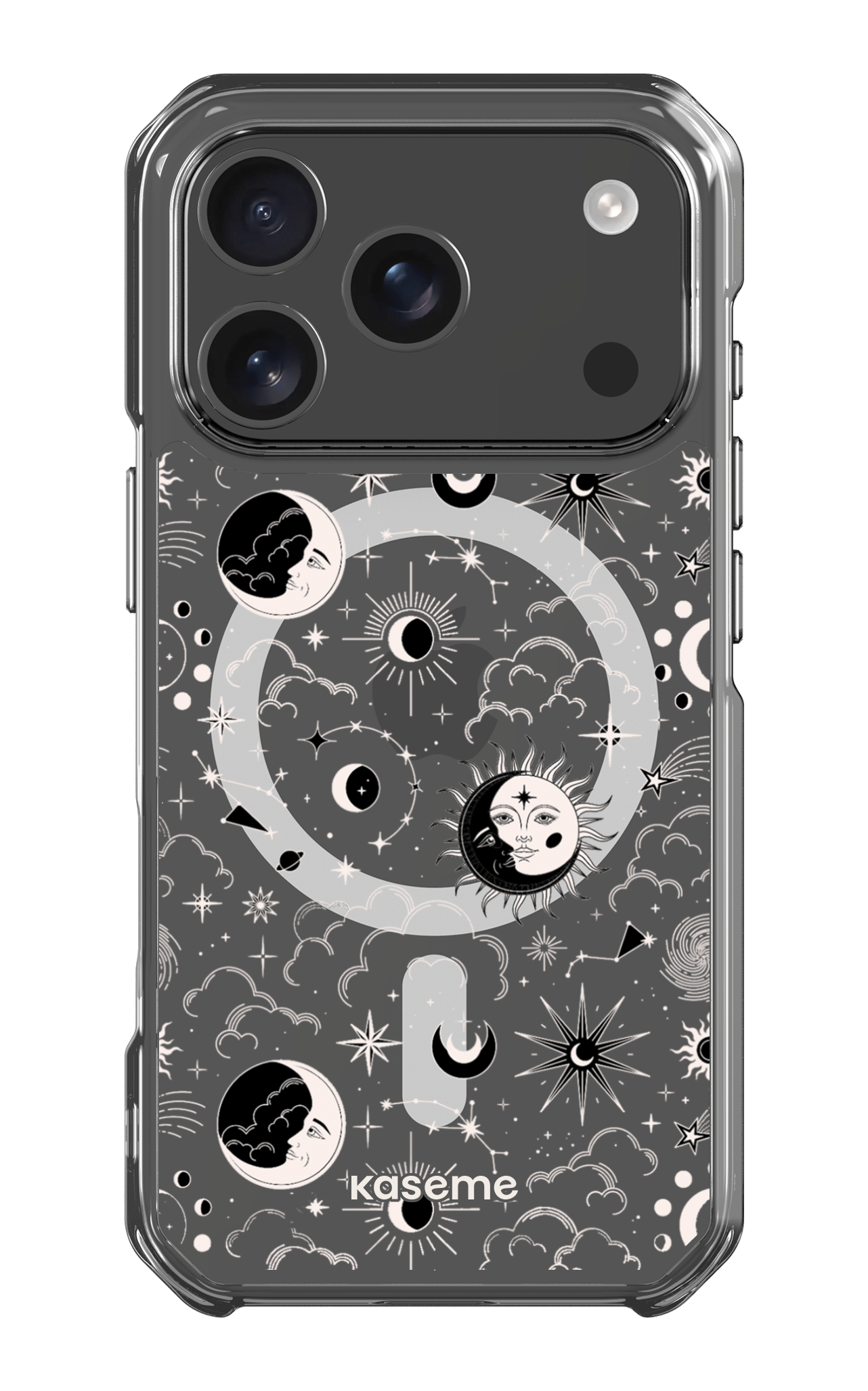 iPhone 17 Pro Clear Case Magsafe Milky Way Black Clear Case -