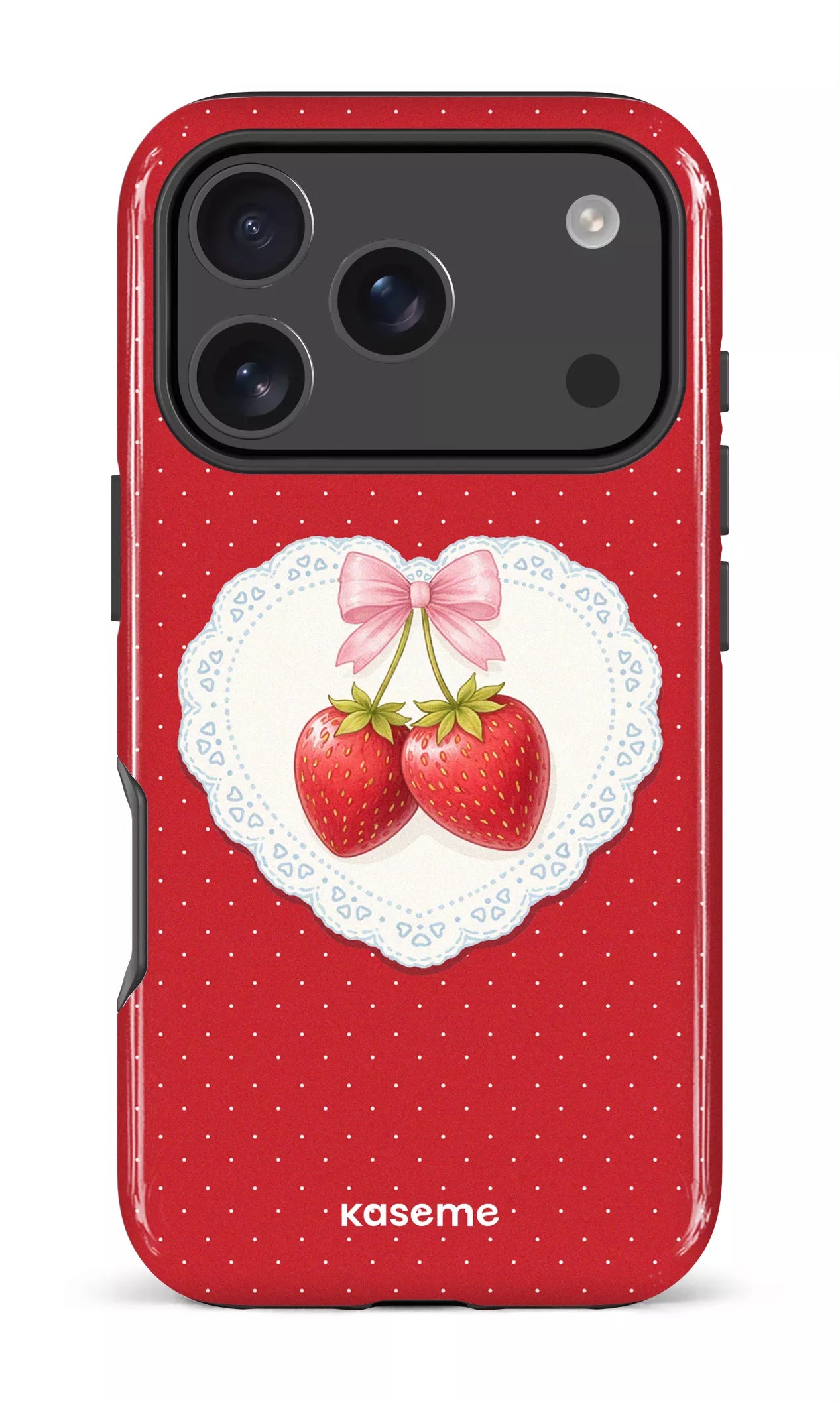 iPhone 17 Pro Impact Case Fresa Lace Red -