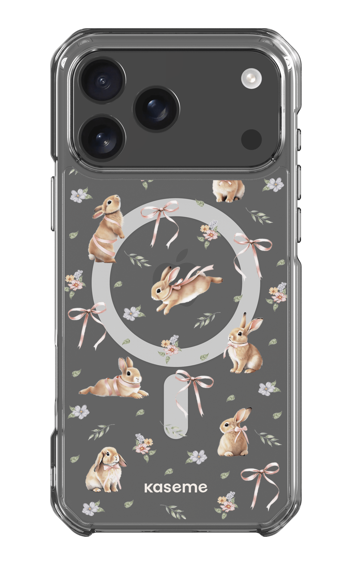 iPhone 17 Pro Max Clear Case Magsafe Bunny Bloom Clear Case -