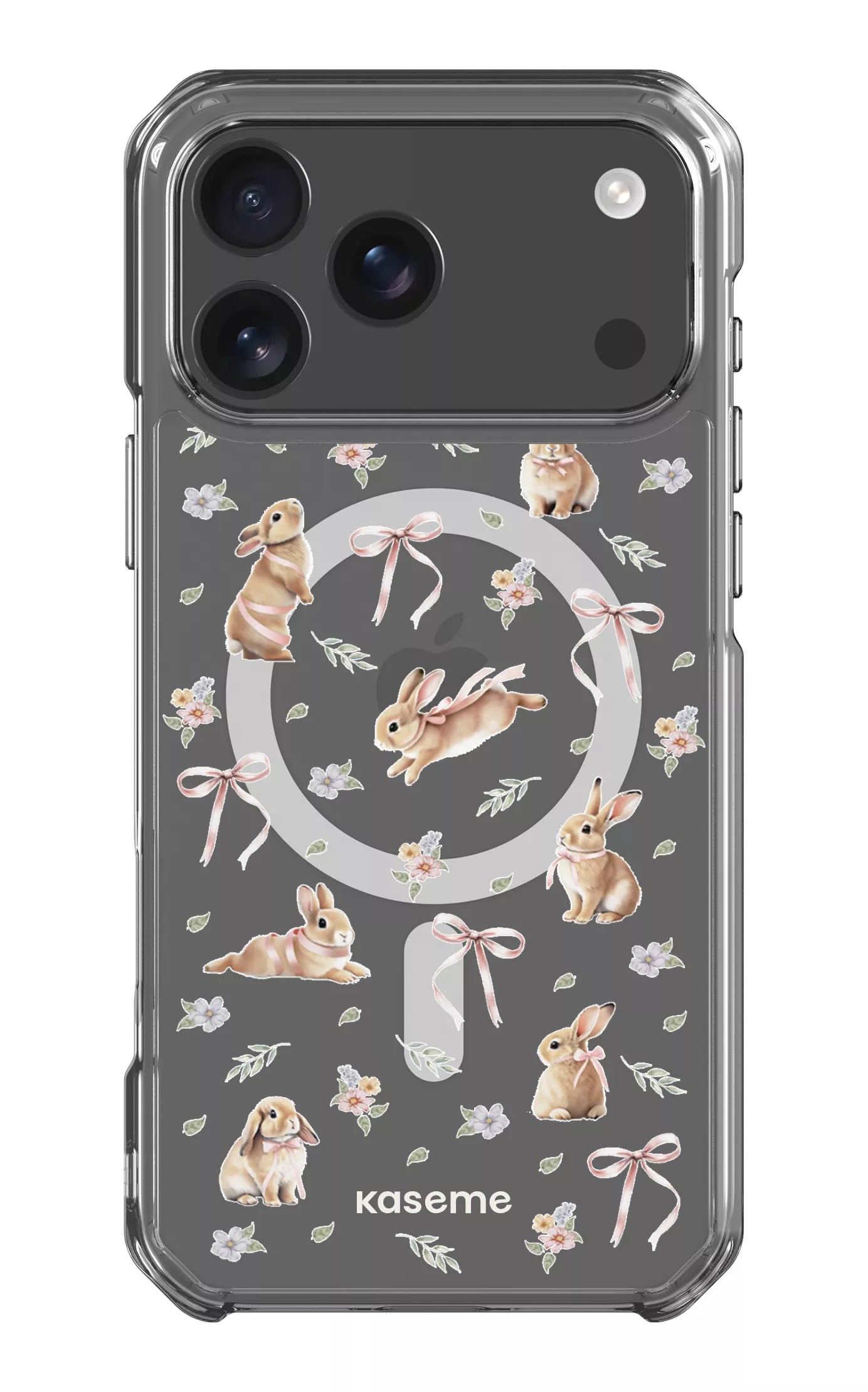 iPhone 17 Pro Max Clear Case Magsafe Bunny Bloom Clear Case -