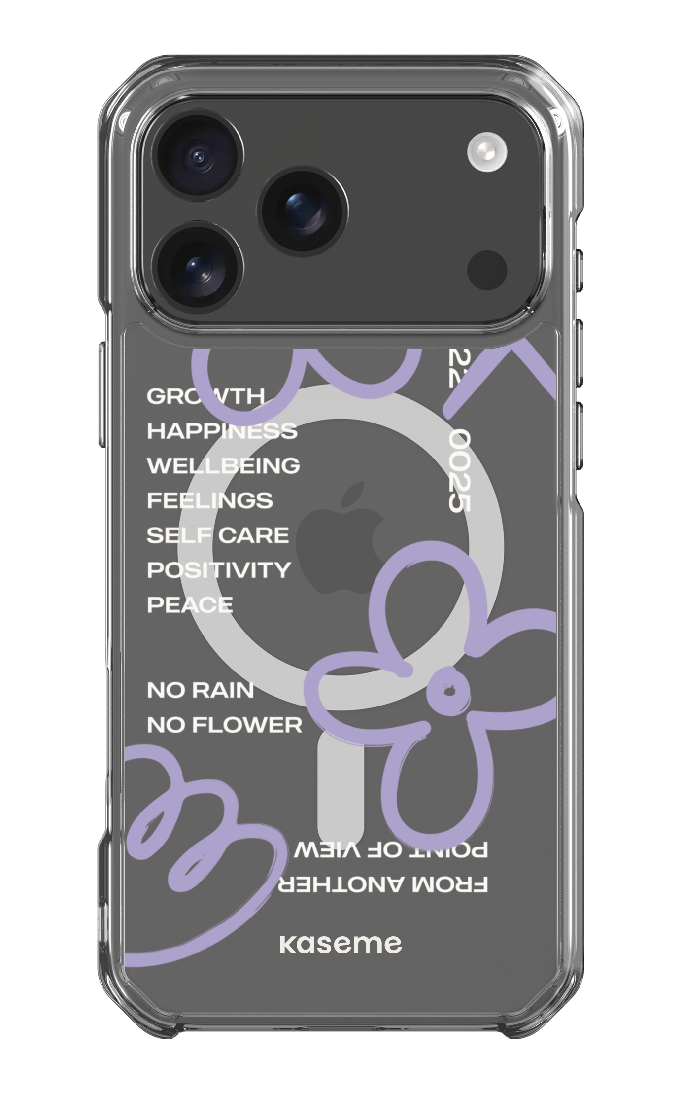 iPhone 17 Pro Max Clear Case Magsafe Feelings purple Clear Case -