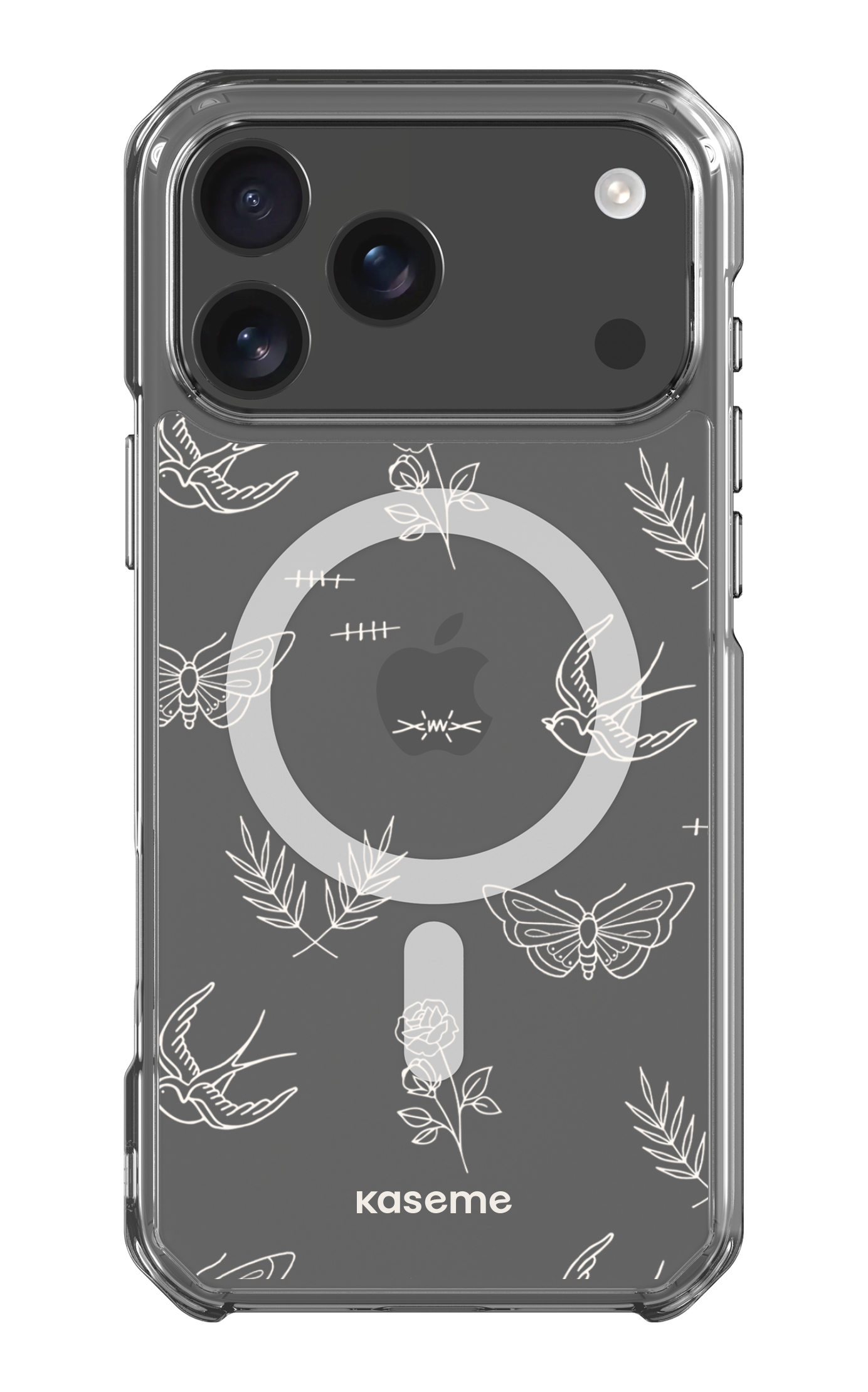 iPhone 17 Pro Max Clear Case Magsafe Ink white Clear Case -
