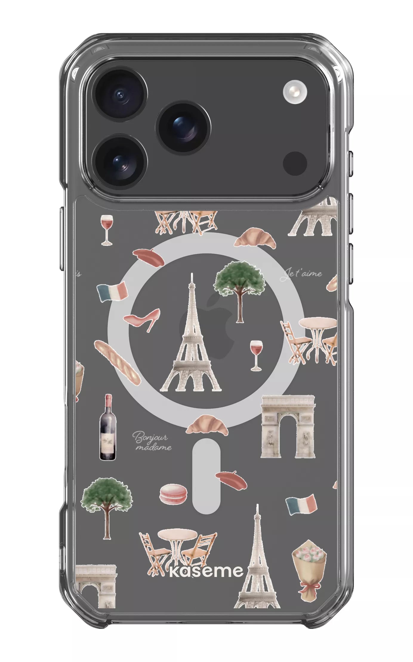 iPhone 17 Pro Max Clear Case Magsafe Je t'aime Paris Clear Case -