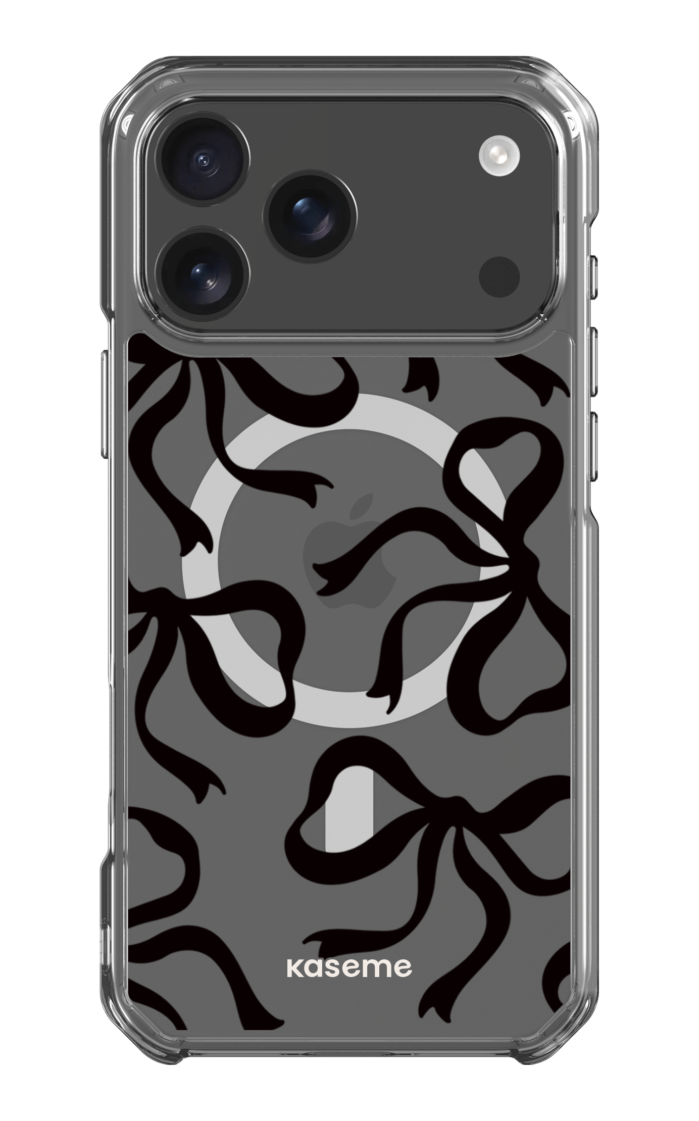 iPhone 17 Pro Max Clear Case Magsafe Lace Black Clear Case -