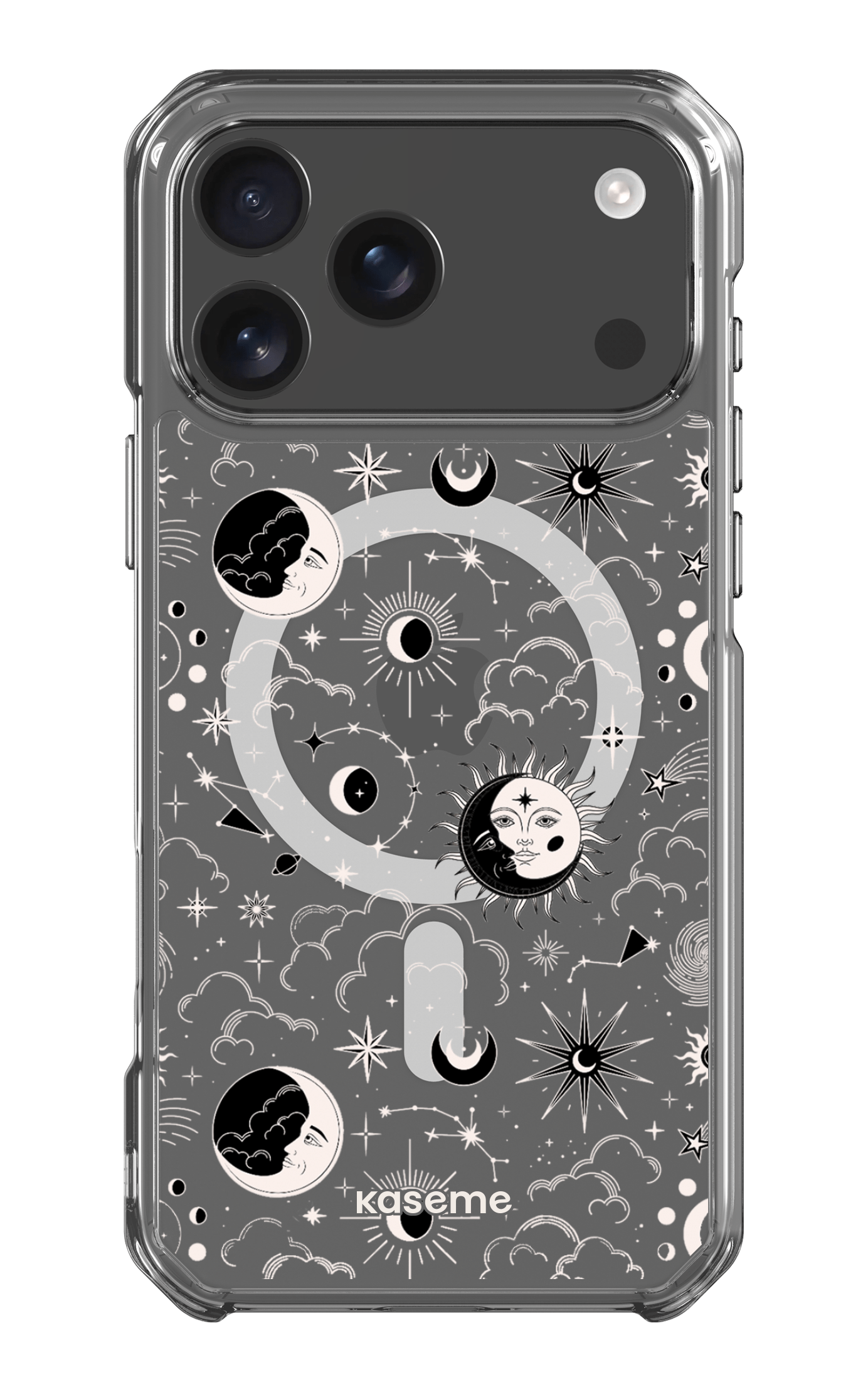 iPhone 17 Pro Max Clear Case Magsafe Milky Way Black Clear Case -