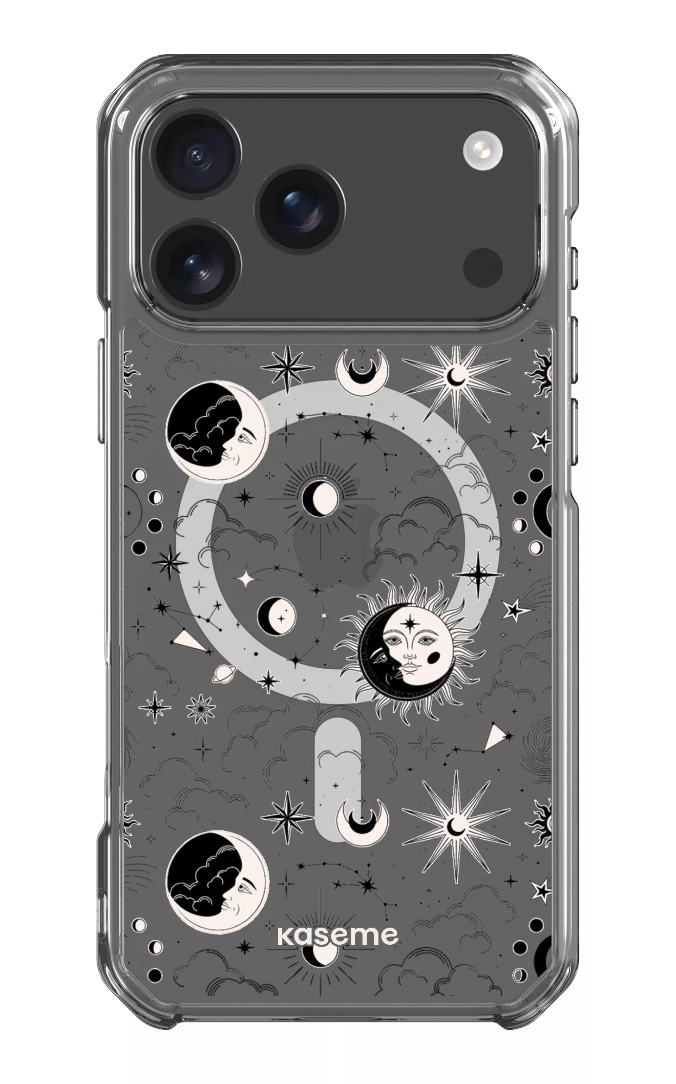 iPhone 17 Pro Max Clear Case Magsafe Milky Way Black Clear Case -