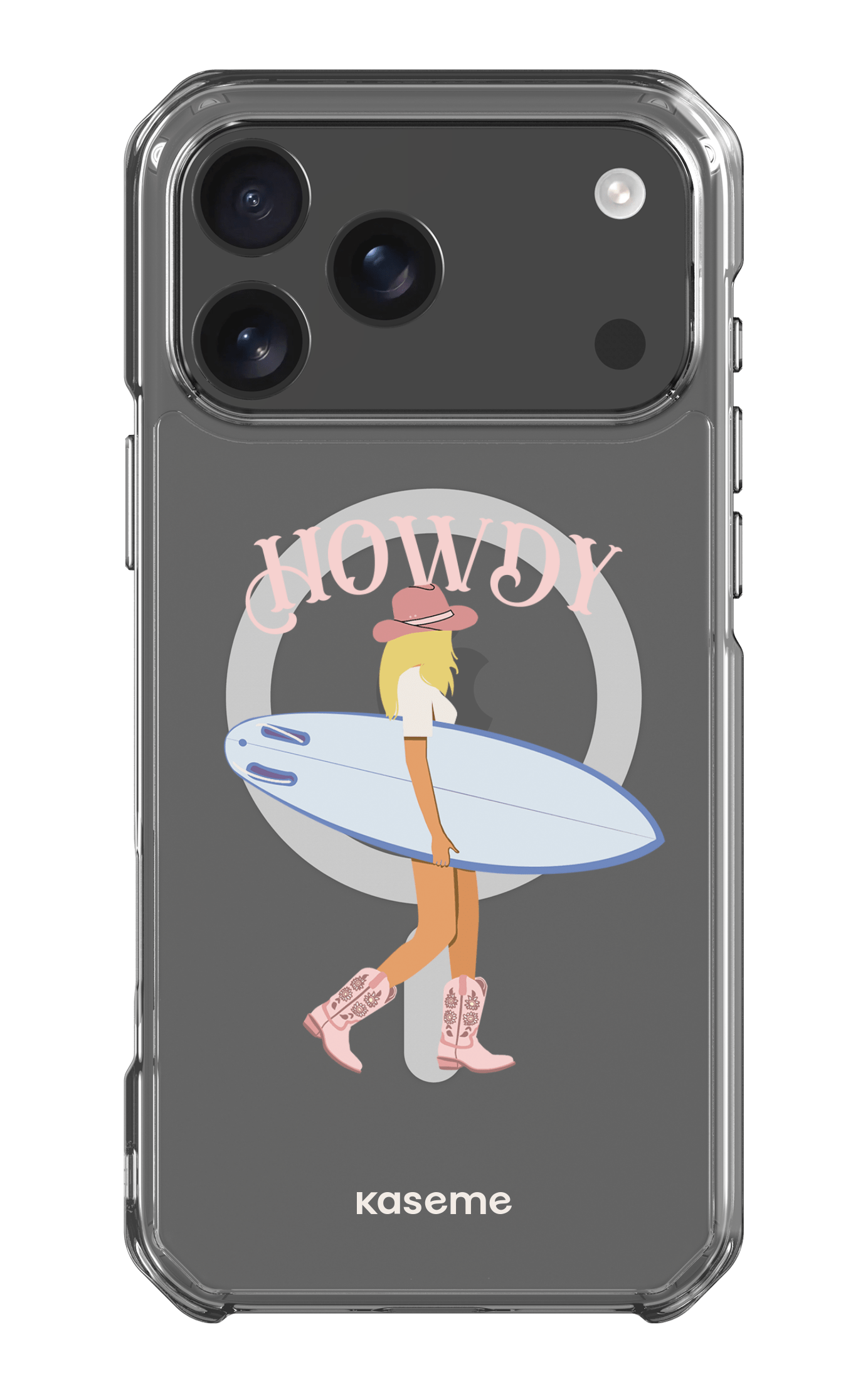 iPhone 17 Pro Max Clear Case Magsafe Westsea Pink Clear Case -