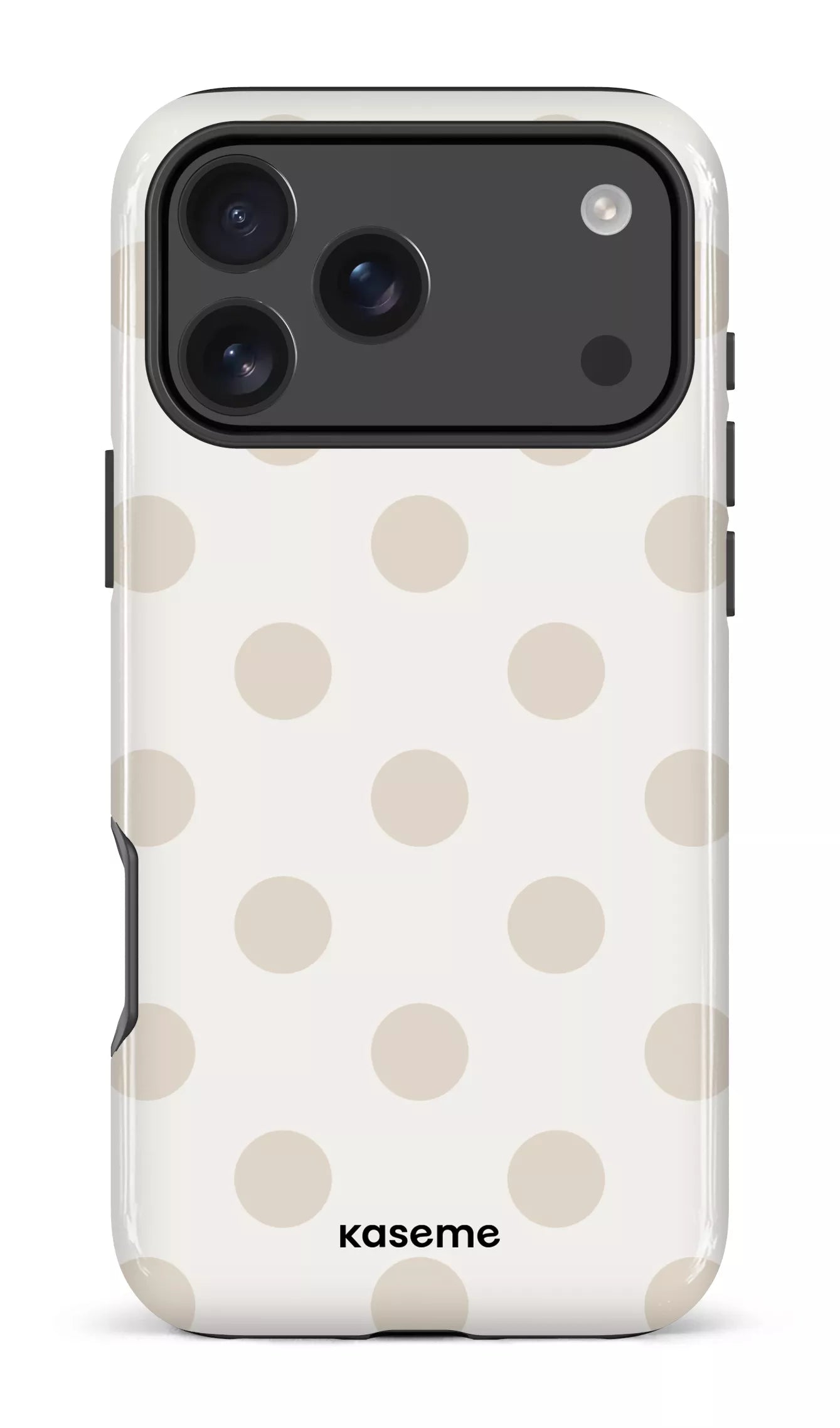 iPhone 17 Pro Max Impact Case Couture Beige & White -