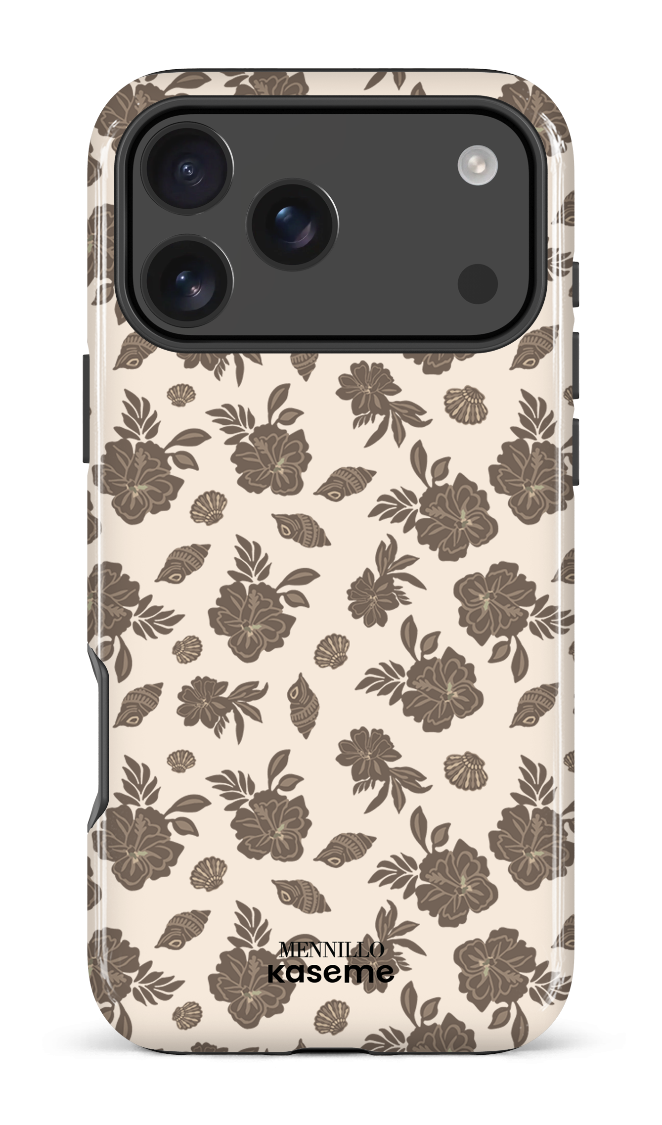 iPhone 17 Pro Max Impact Case Floral Brown by Mennillo -