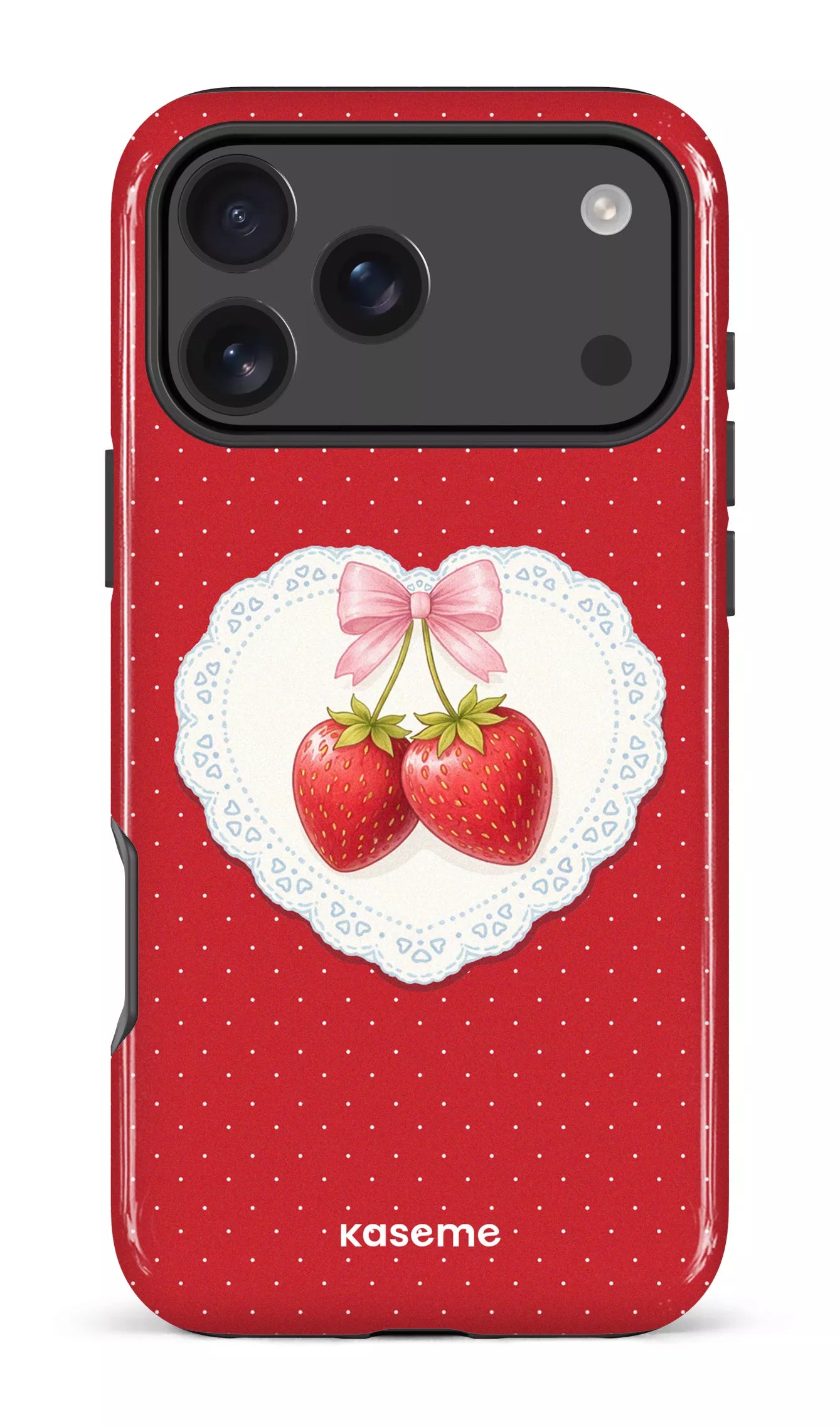 iPhone 17 Pro Max Impact Case Fresa Lace Red -