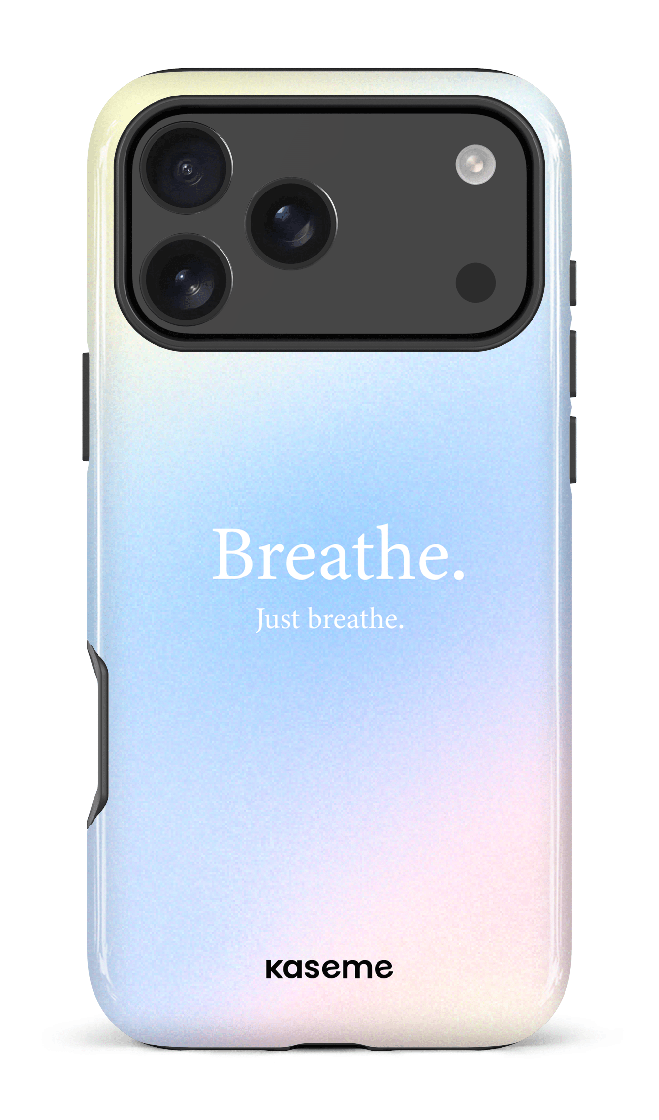 iPhone 17 Pro Max Impact Case Just breathe blue -