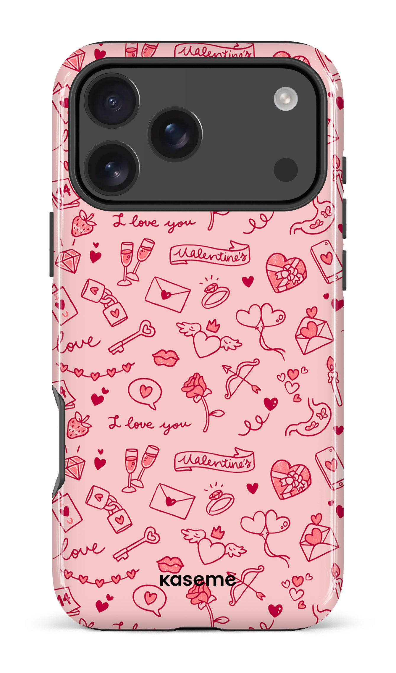 iPhone 17 Pro Max Impact Case My Valentine pink -