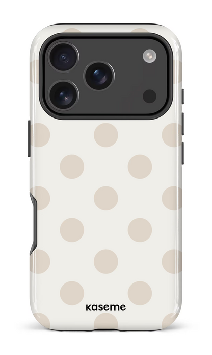 iPhone 18 Pro Impact Case Couture Beige & White -
