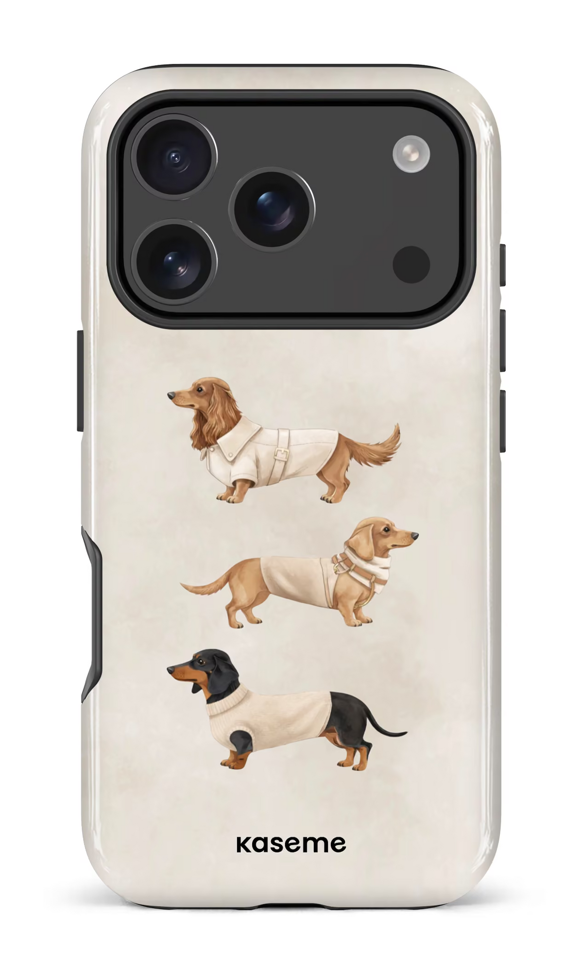 iPhone 18 Pro Impact Case Doxies Club Beige -