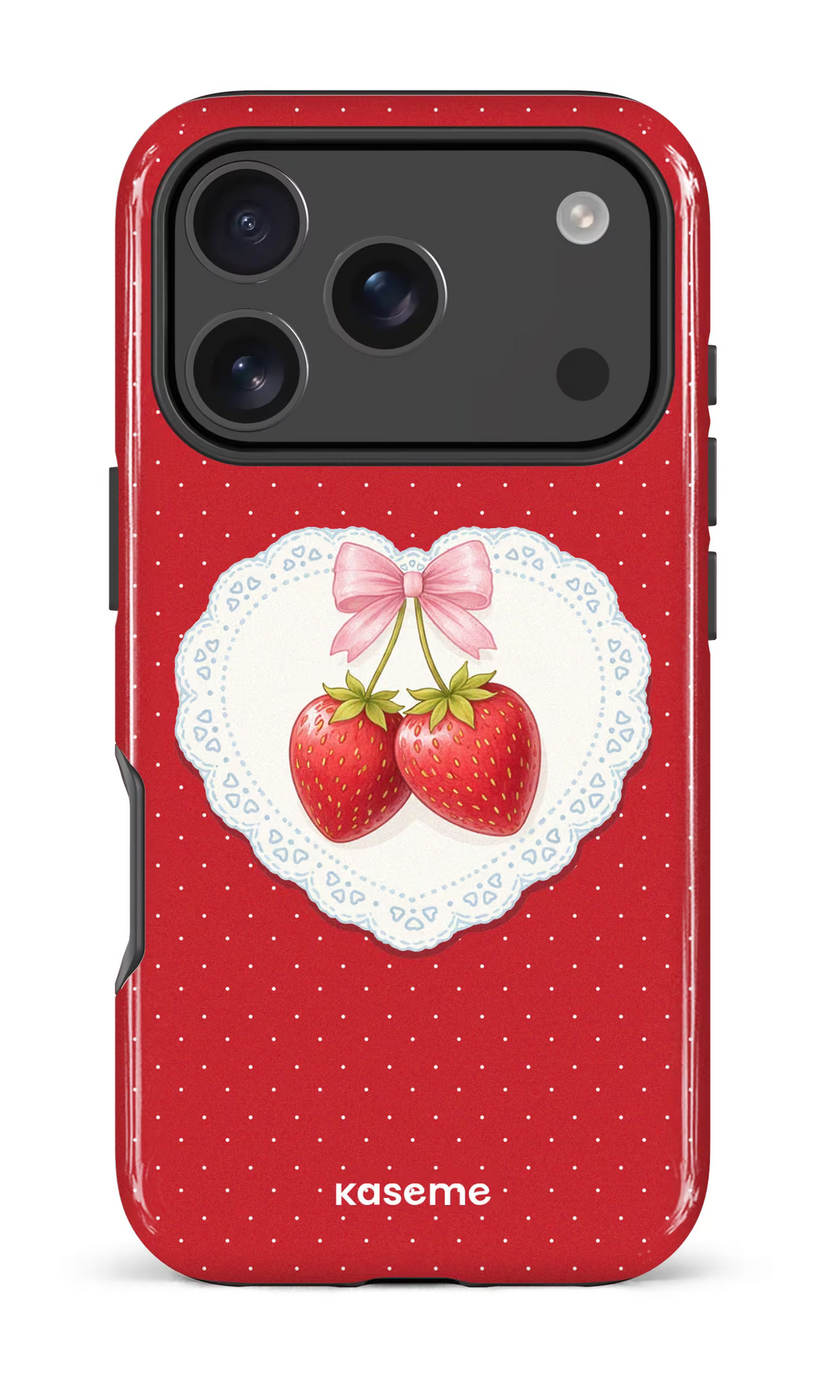 iPhone 18 Pro Impact Case Fresa Lace Red -
