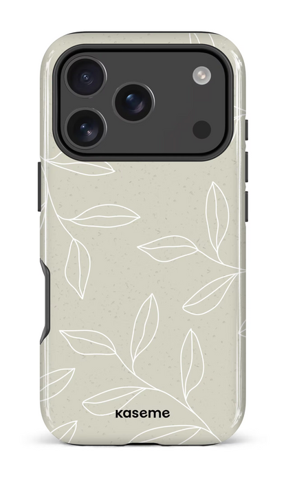 iPhone 18 Pro Impact Case Gloomy Beige and White -