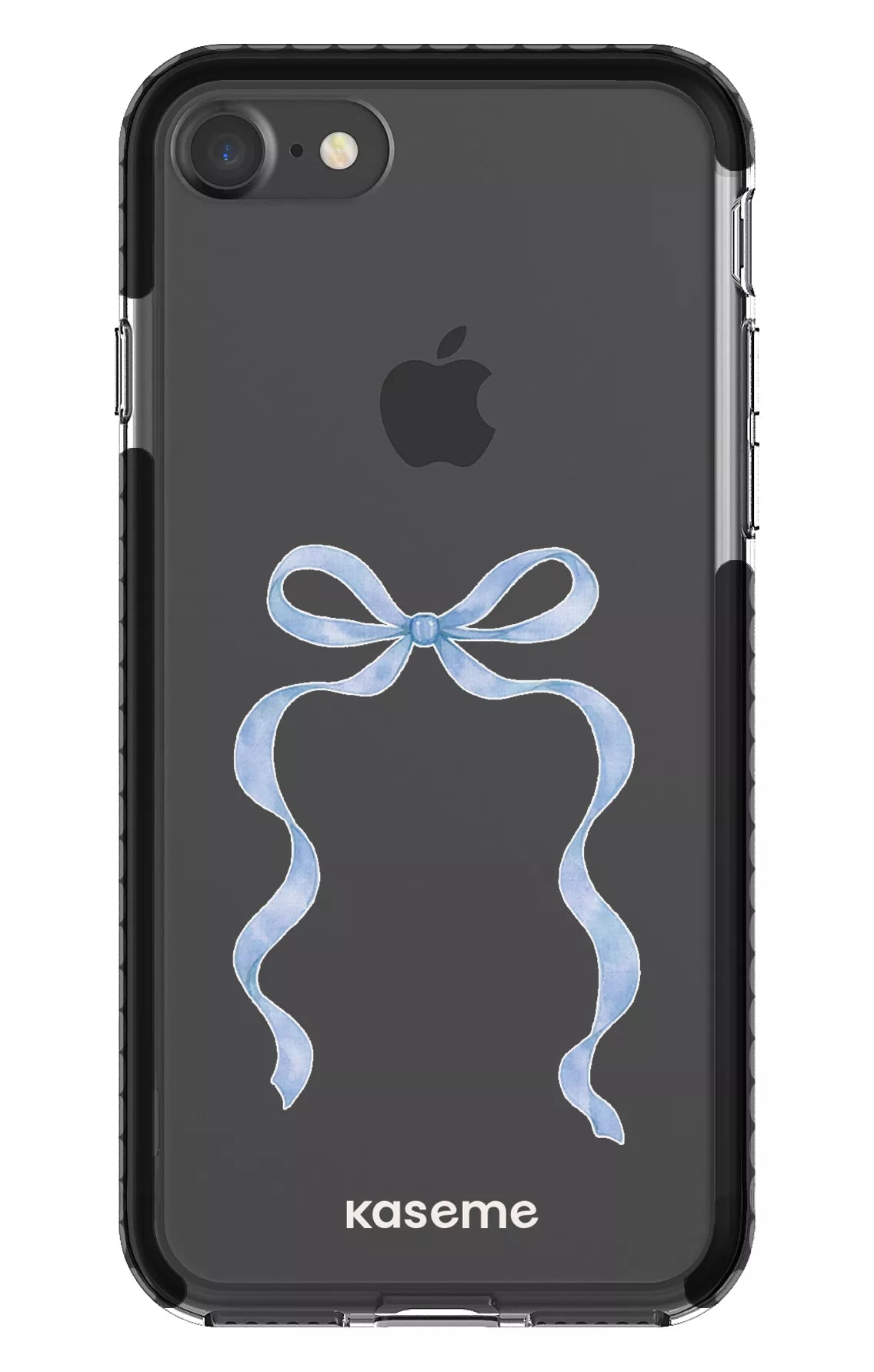 iPhone 7 Clear Case - Black Celeste Blue Clear Case -