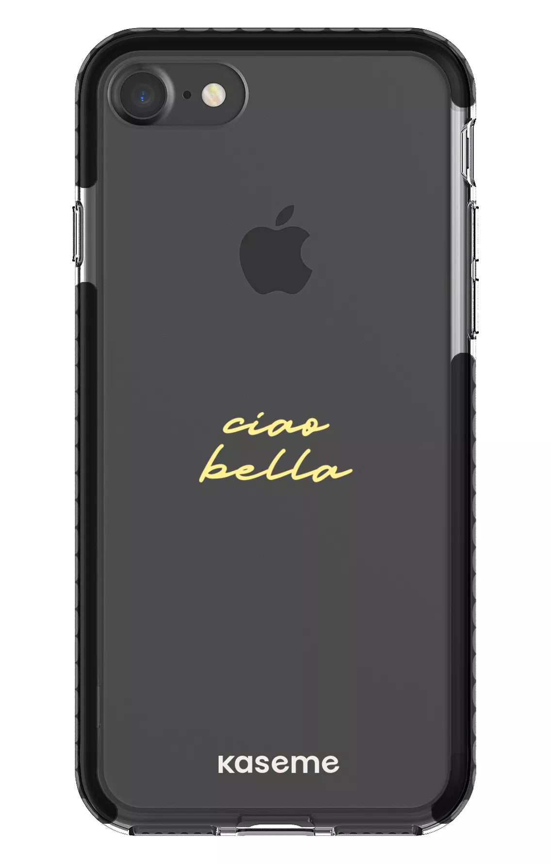 iPhone 7 Clear Case - Black Ciao Bella Clear Case -