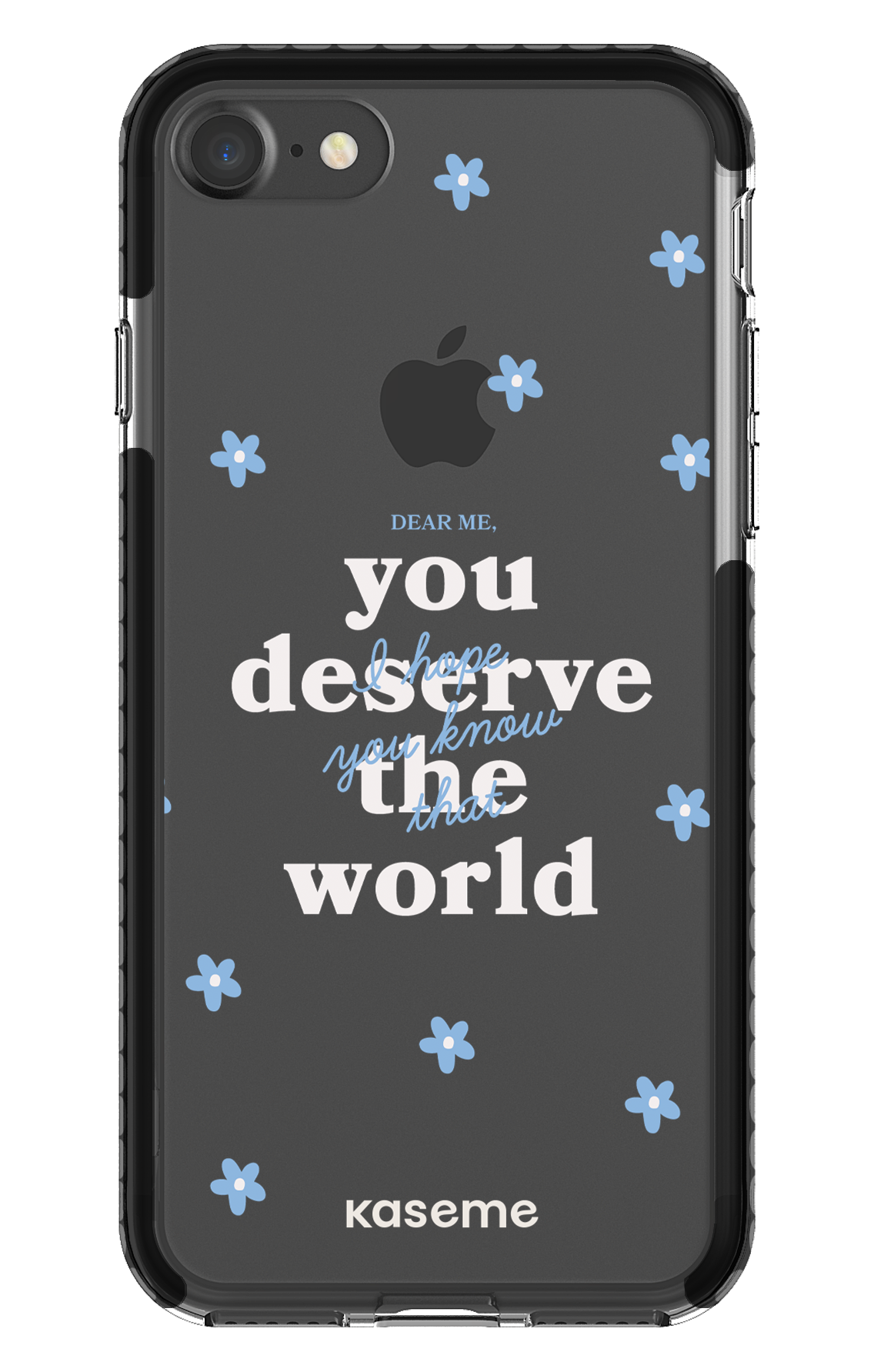 iPhone 7 Clear Case - Black Dear Me clear case -