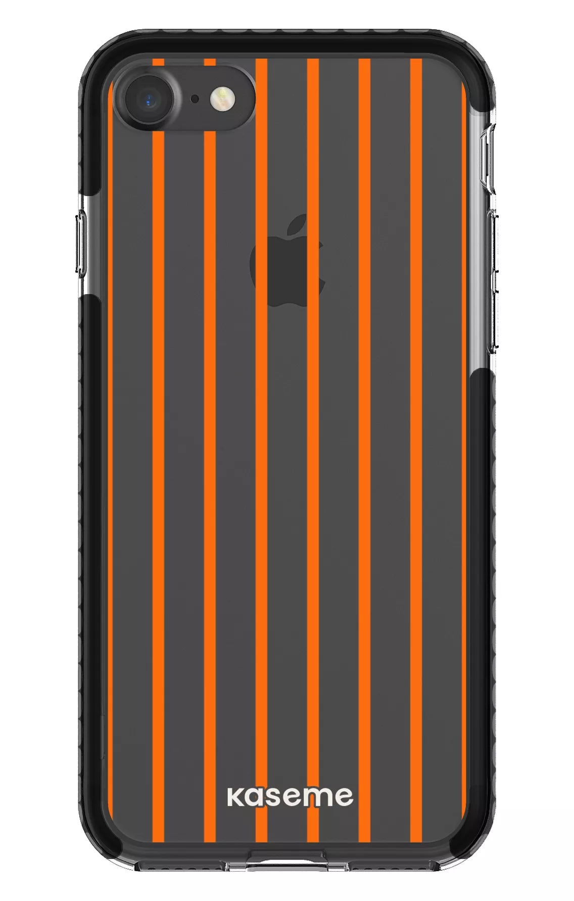 iPhone 7 Clear Case - Black Dolce Striscia Orange Clear Case -