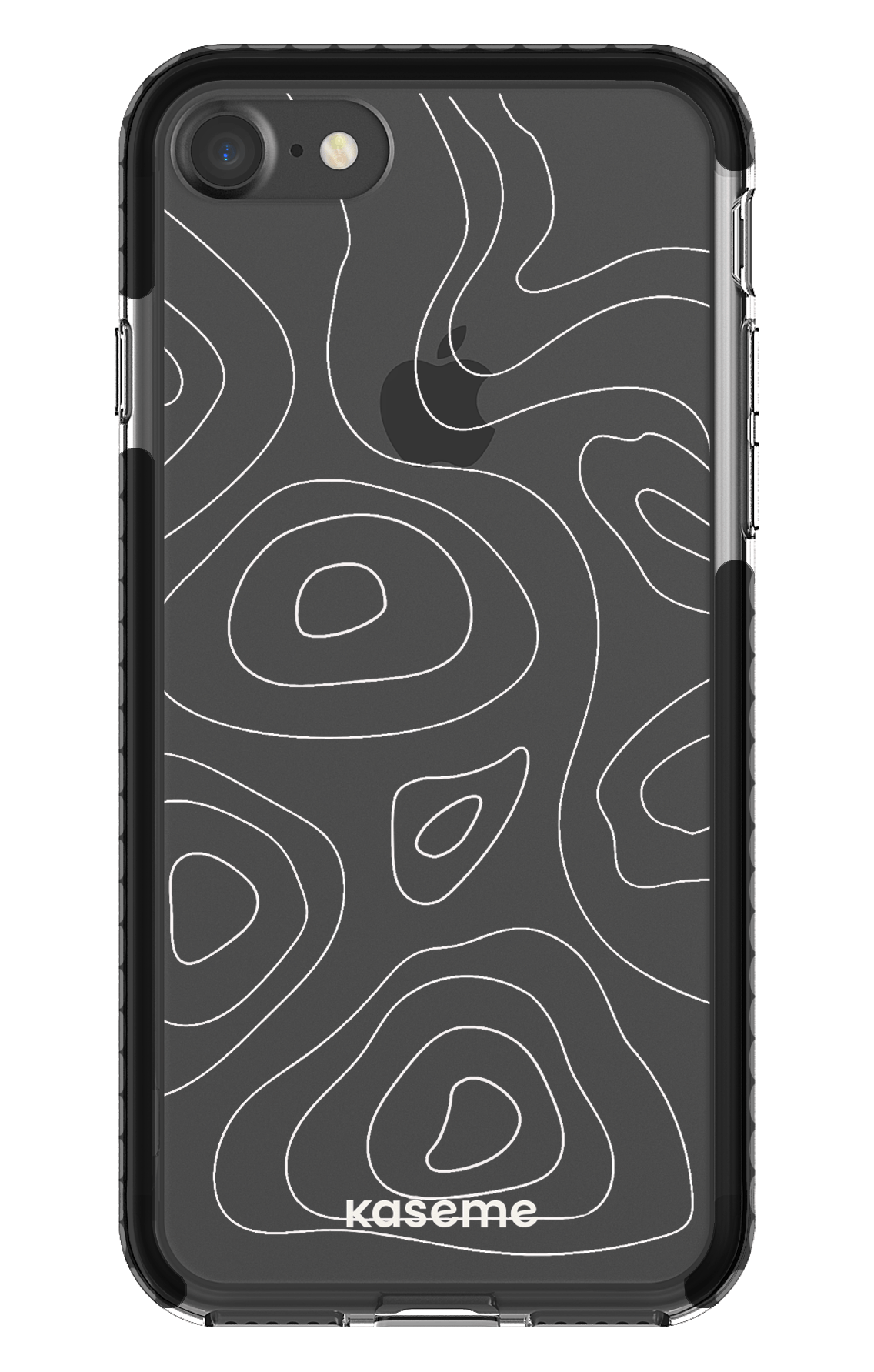 iPhone 7 Clear Case - Black Enigma Clear Case -