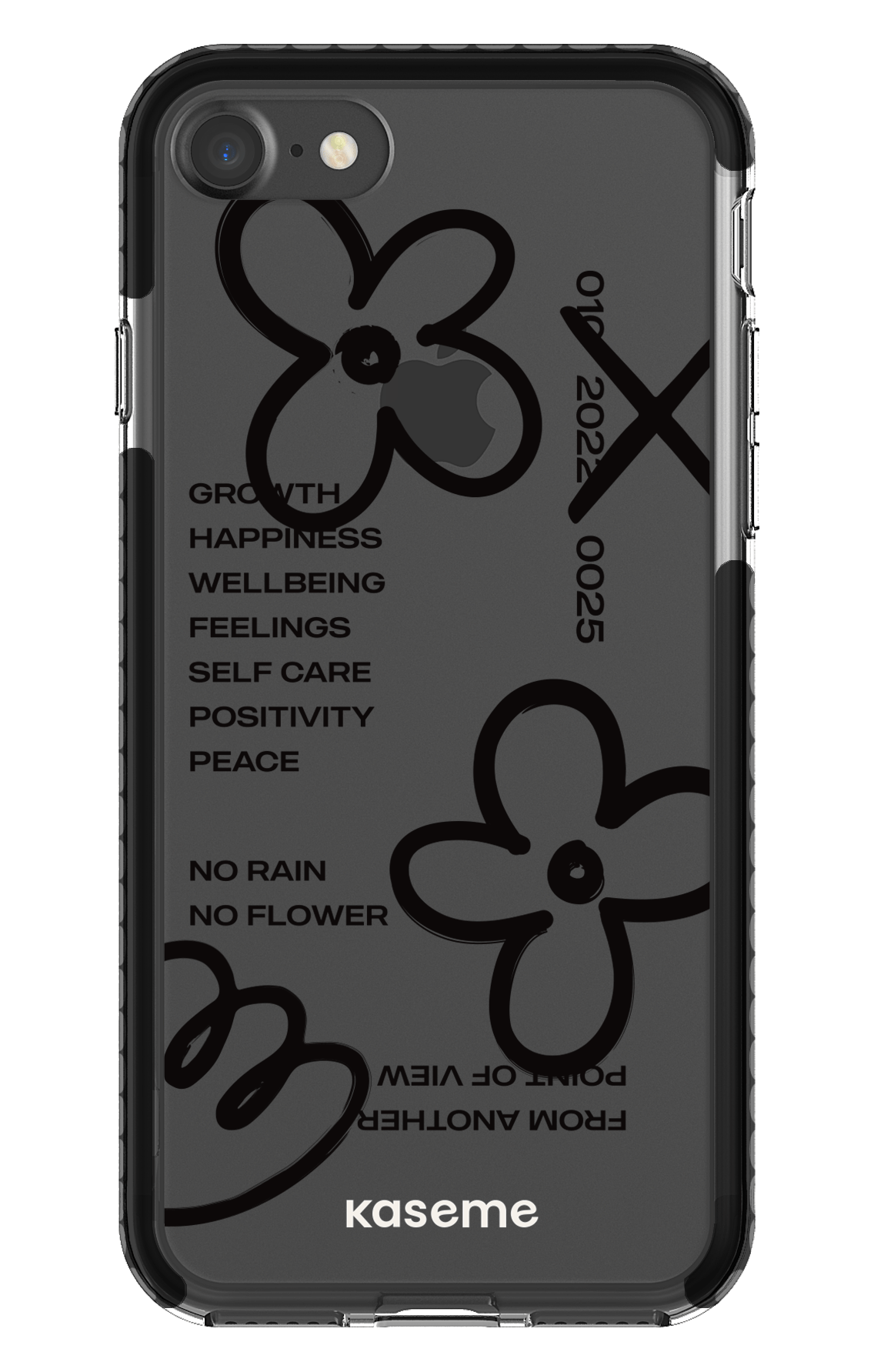iPhone 7 Clear Case - Black Feelings black clear case -