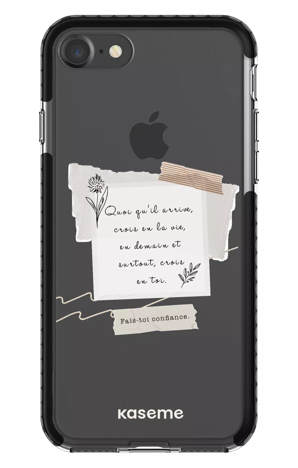 iPhone 7 Clear Case - Black Foi Clear Case -