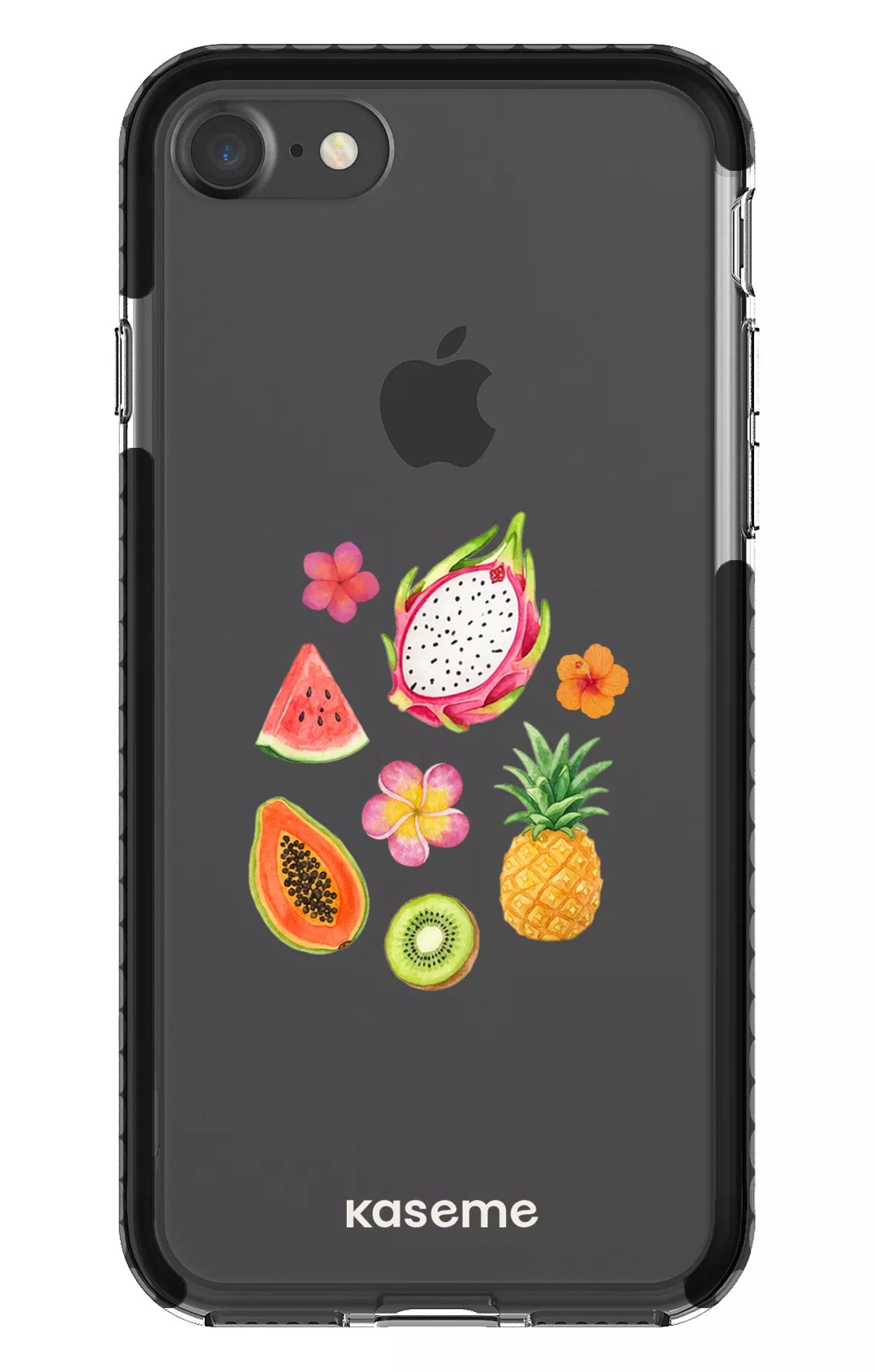 iPhone 7 Clear Case - Black Fresca Tropicale Clear Case -